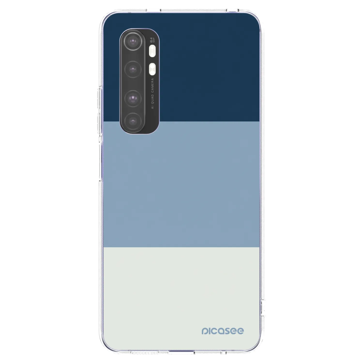 Picasee silikonowe przeźroczyste etui na Xiaomi Mi Note 10 Lite - Coastal Blue