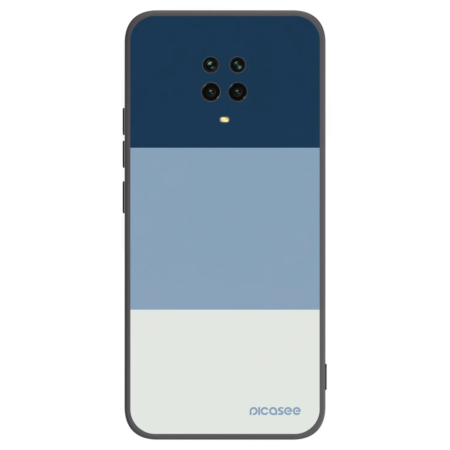 Picasee silikonowe czarne etui na Xiaomi Redmi Note 9S - Coastal Blue