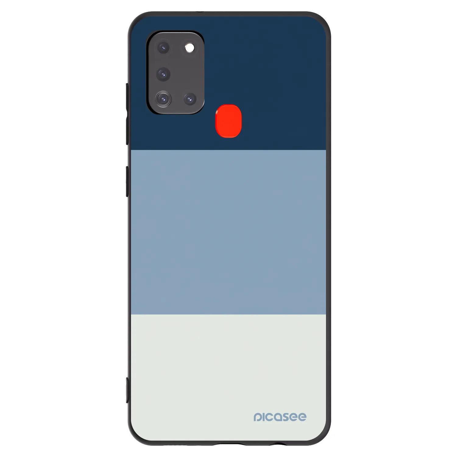 Picasee silikonowe czarne etui na Samsung Galaxy A21s - Coastal Blue