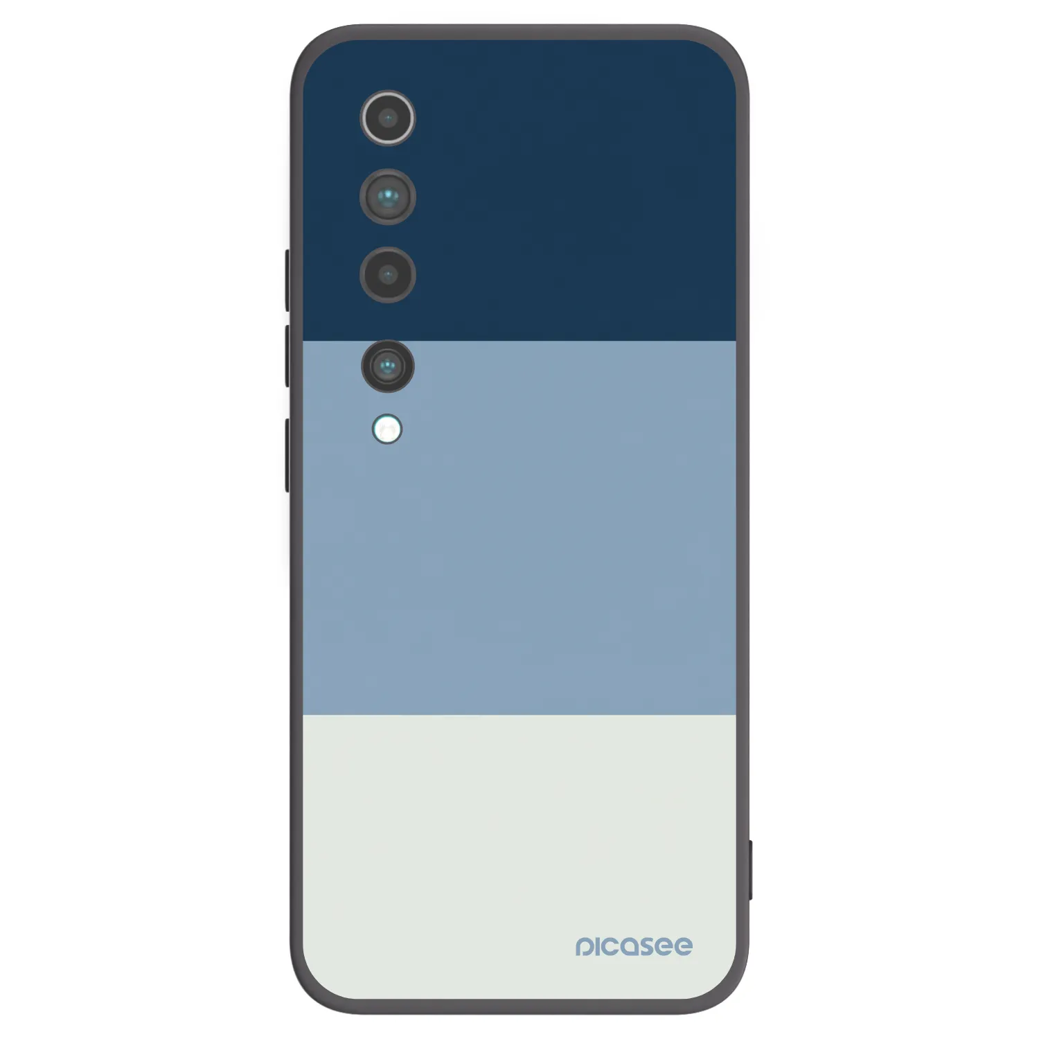Picasee silikonowe czarne etui na Xiaomi Mi 10 - Coastal Blue
