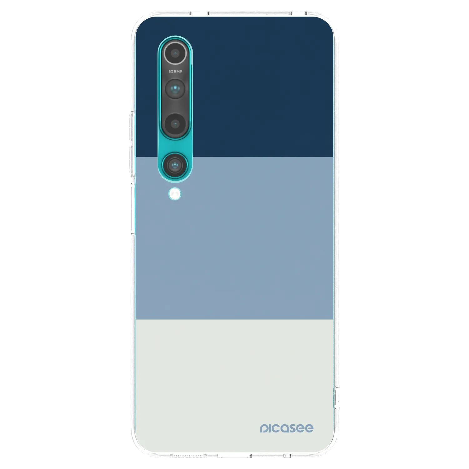 Picasee silikonowe przeźroczyste etui na Xiaomi Mi 10 - Coastal Blue