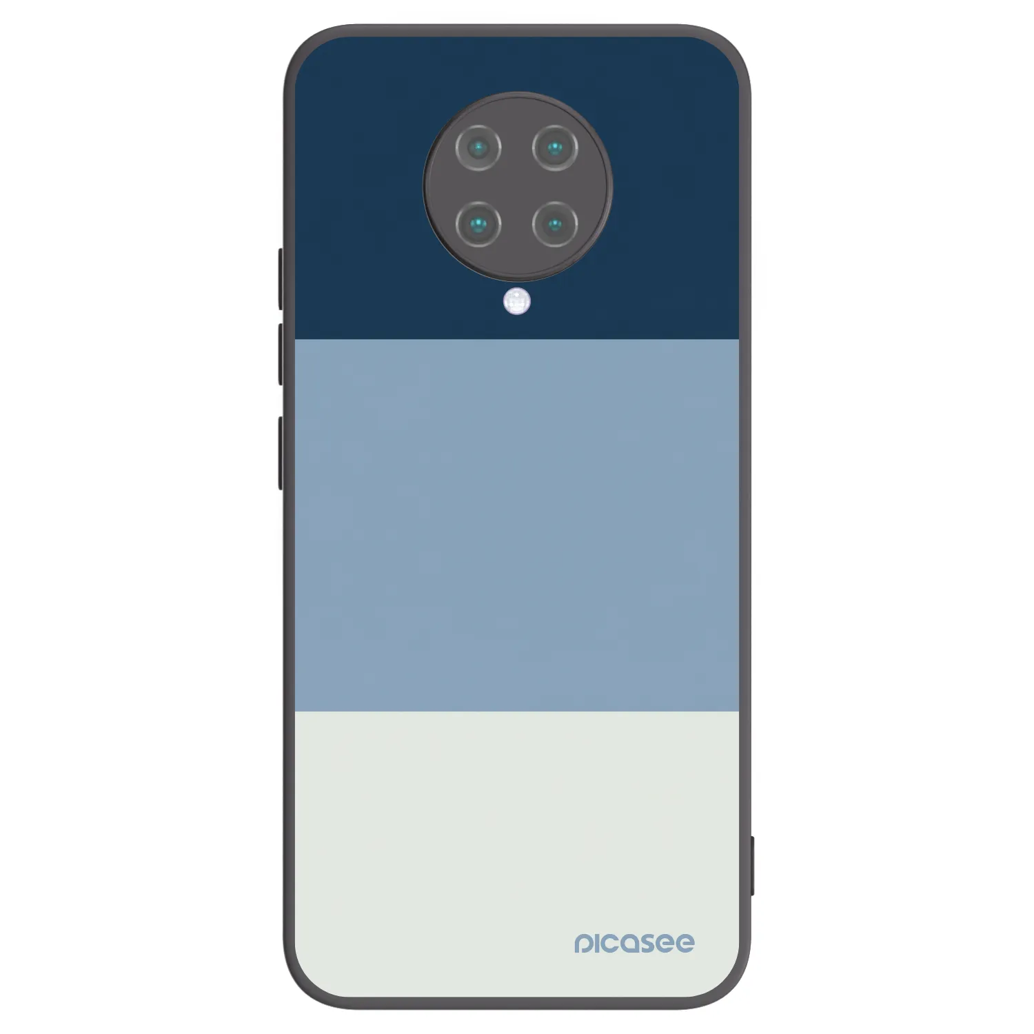Picasee silikonowe czarne etui na Xiaomi Poco F2 Pro - Coastal Blue