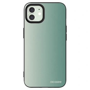 Picasee silikonowe czarne etui na Apple iPhone 12 - Misty Sage