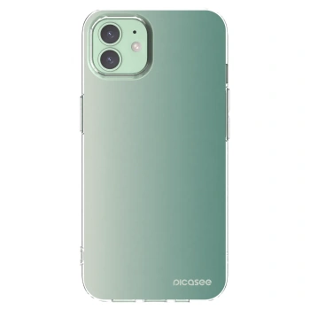 Picasee silikonowe przeźroczyste etui na Apple iPhone 12 - Misty Sage