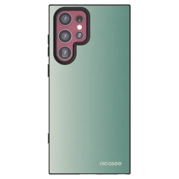 Picasee silikonowe czarne etui na Samsung Galaxy S22 Ultra 5G - Misty Sage