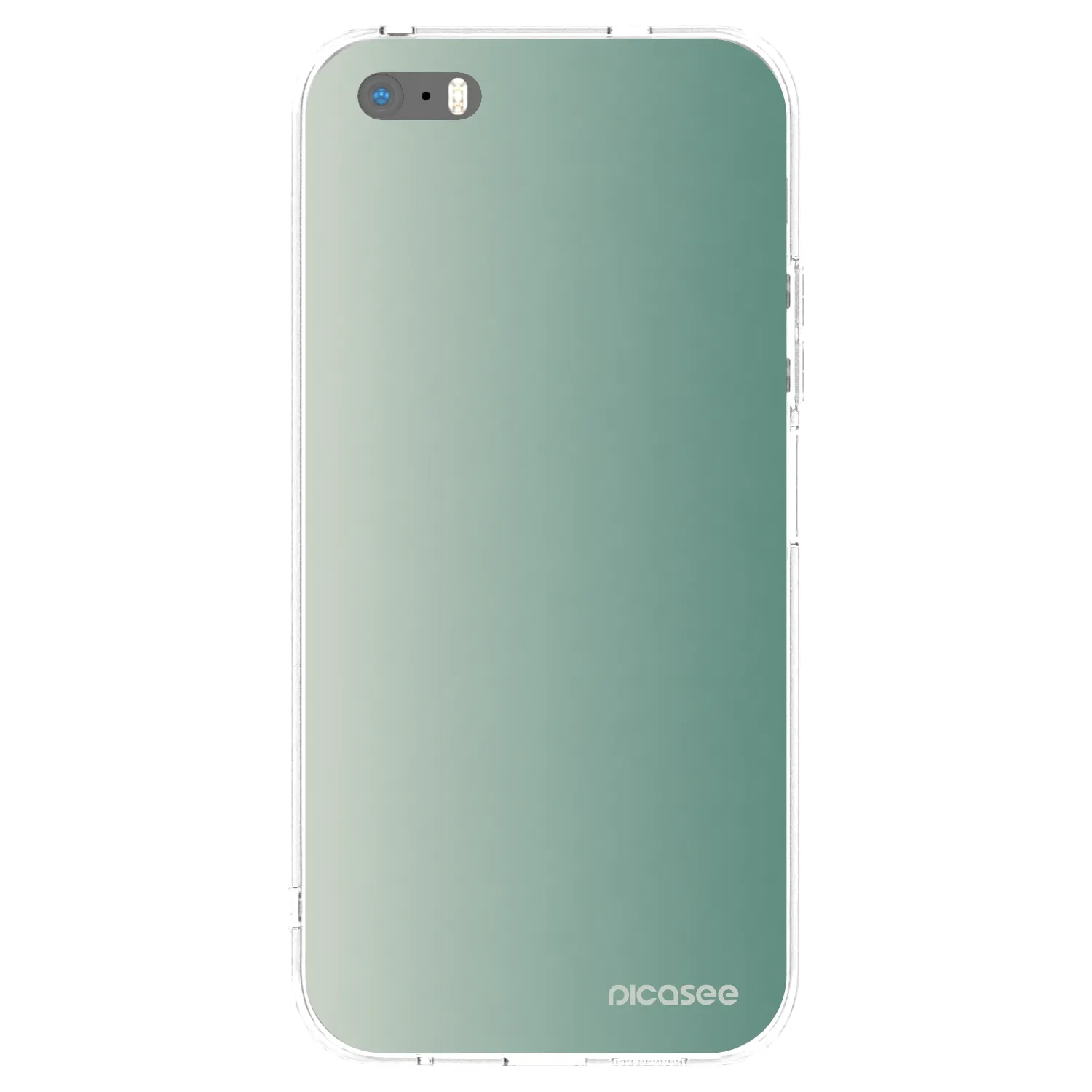Picasee silikonowe przeźroczyste etui na Apple iPhone 5/5S/SE - Misty Sage