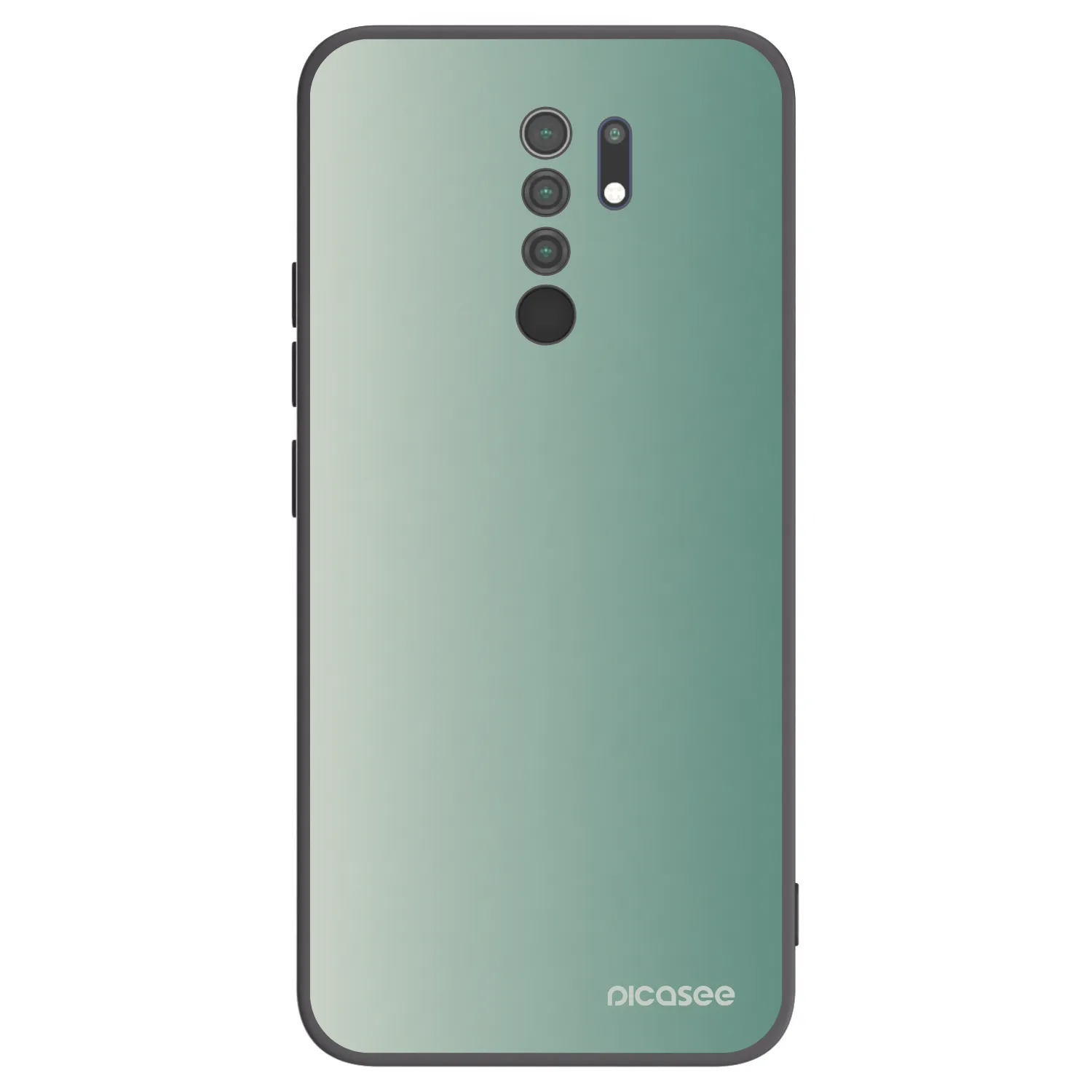 Picasee silikonowe czarne etui na Xiaomi Redmi 9 - Misty Sage