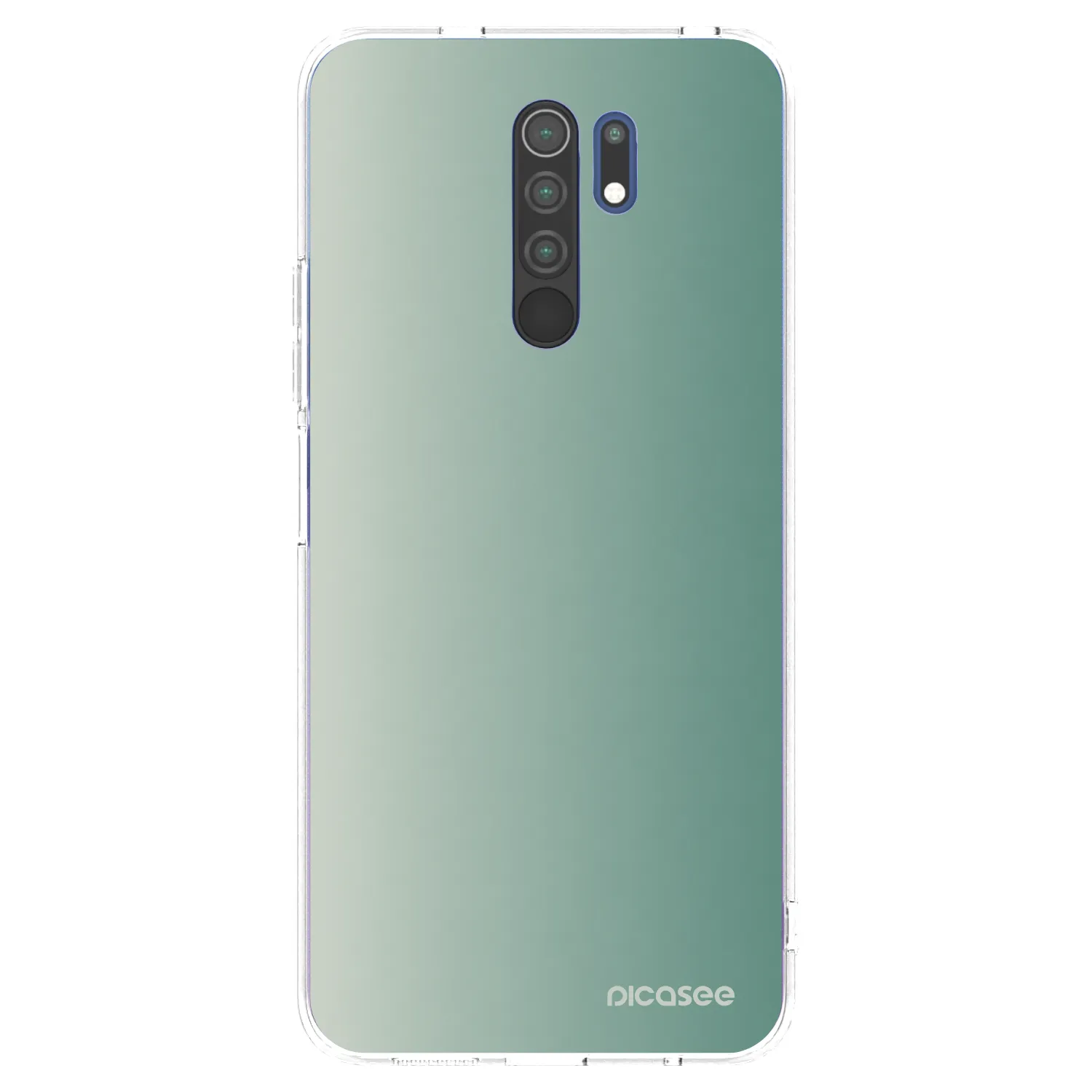 Picasee silikonowe przeźroczyste etui na Xiaomi Redmi 9 - Misty Sage