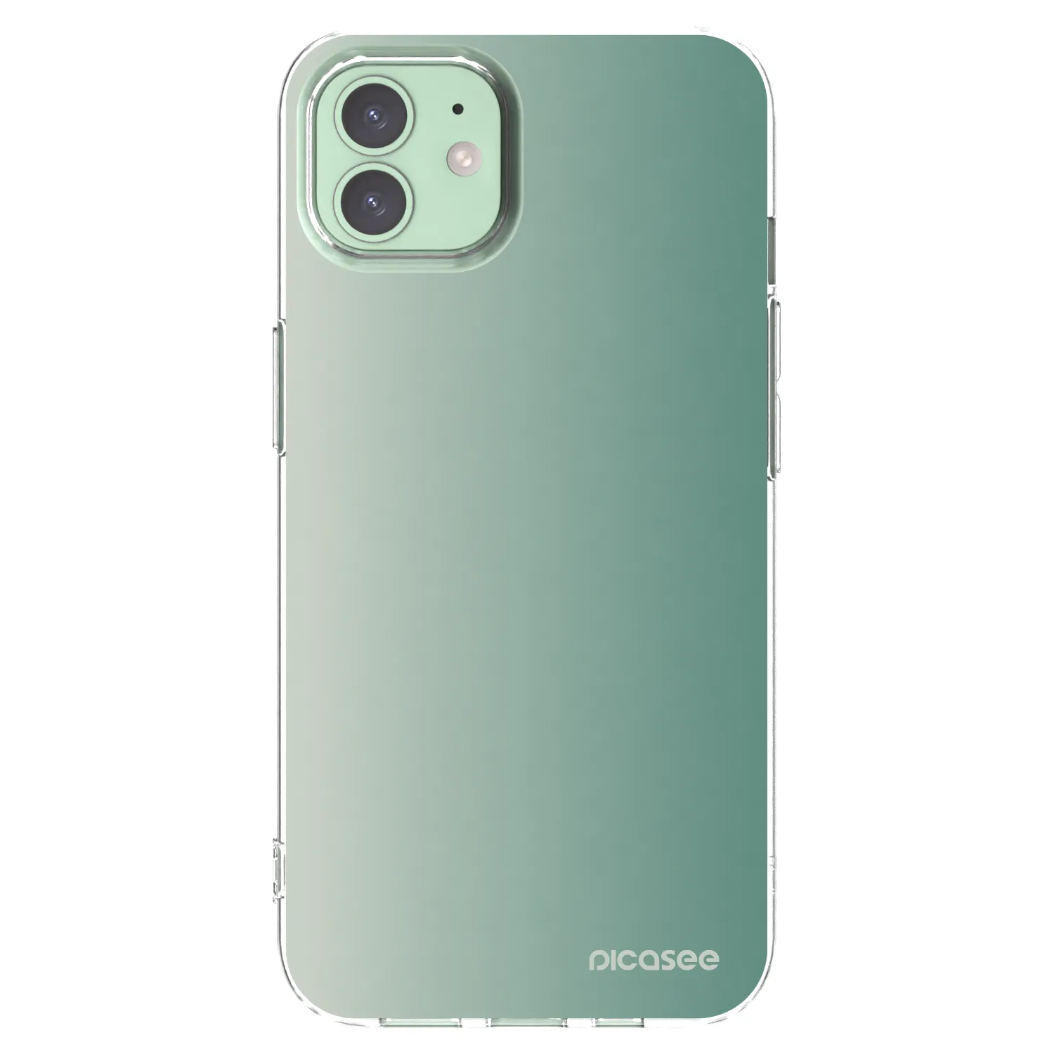 Picasee silikonowe przeźroczyste etui na Apple iPhone 12 - Misty Sage