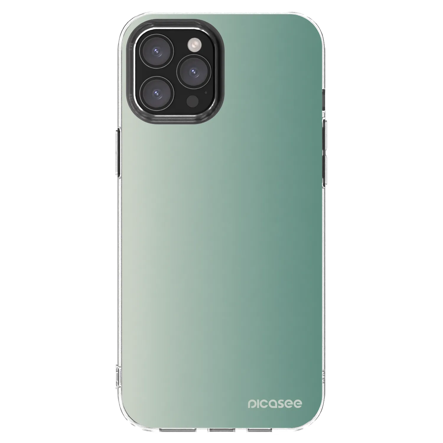 Picasee silikonowe przeźroczyste etui na Apple iPhone 12 Pro Max - Misty Sage