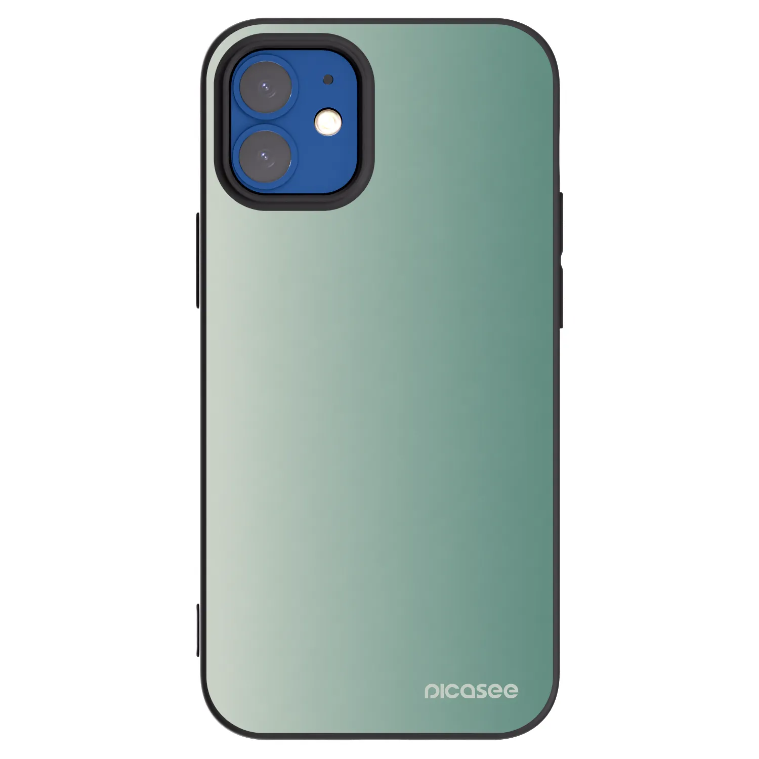 Picasee silikonowe czarne etui na Apple iPhone 12 mini - Misty Sage