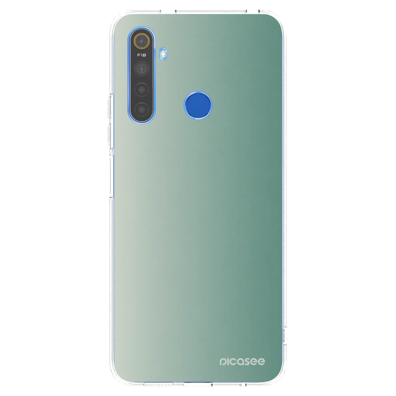 Picasee silikonowe przeźroczyste etui na Realme 5 - Misty Sage