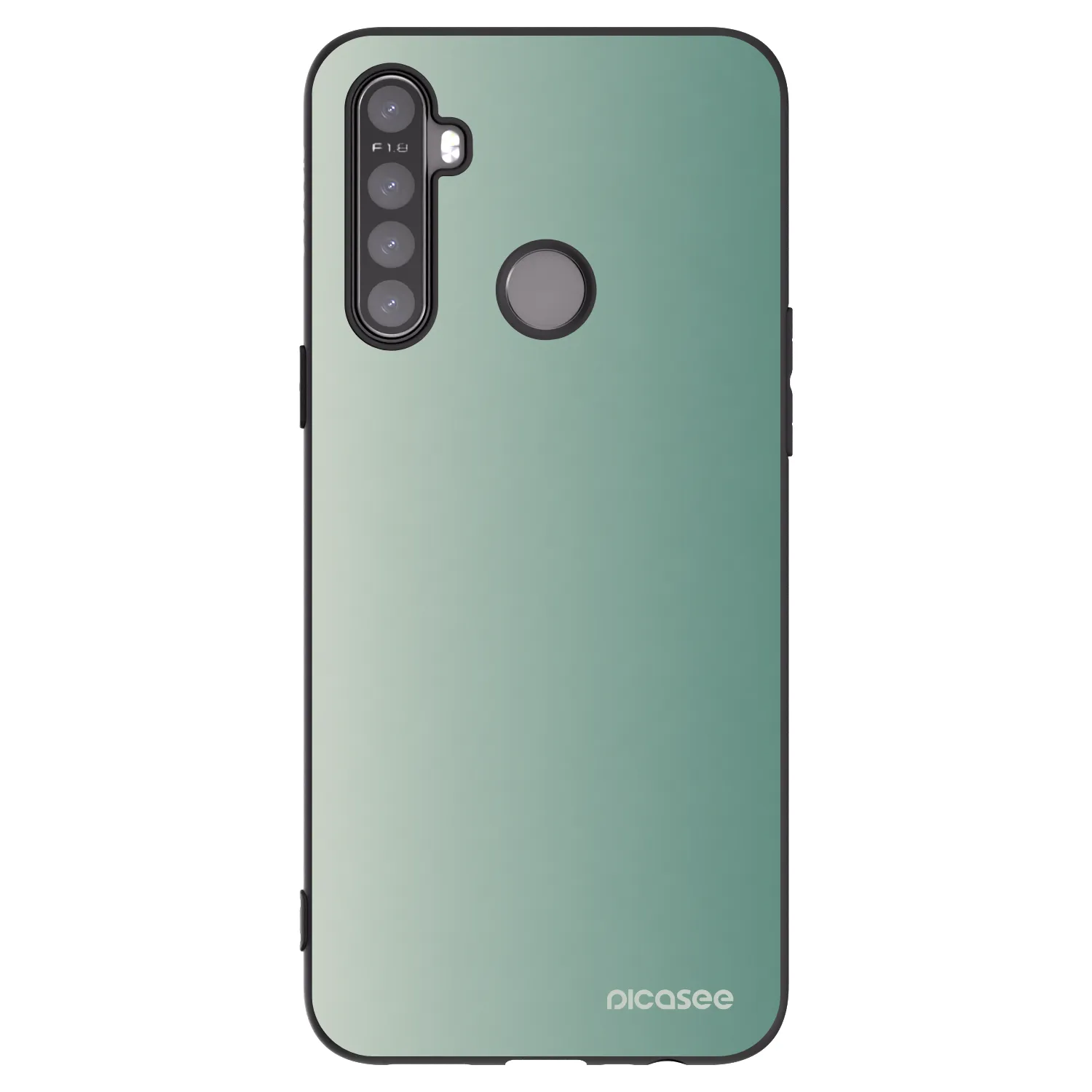 Picasee silikonowe czarne etui na Realme 5 - Misty Sage