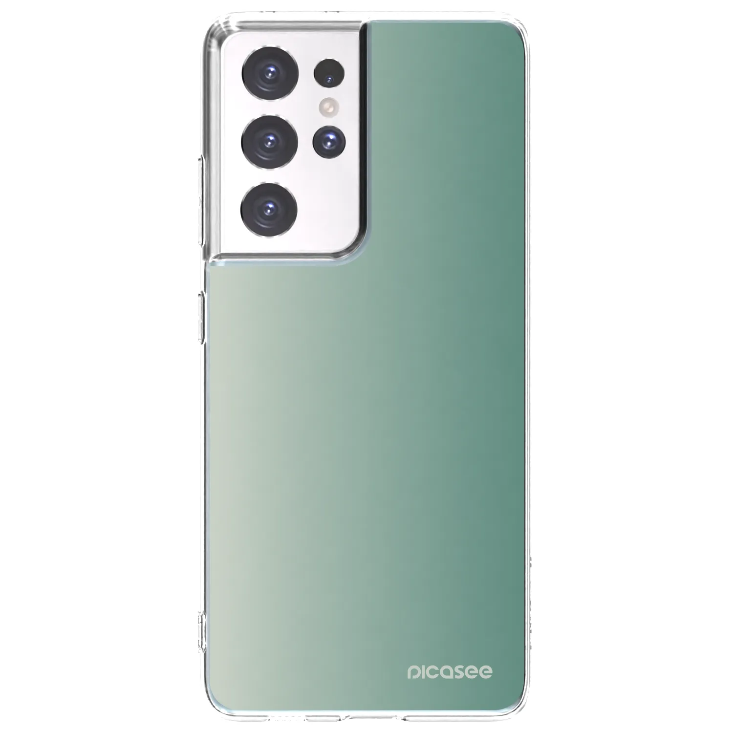 Picasee silikonowe przeźroczyste etui na Samsung Galaxy S21 Ultra 5G G998B - Misty Sage