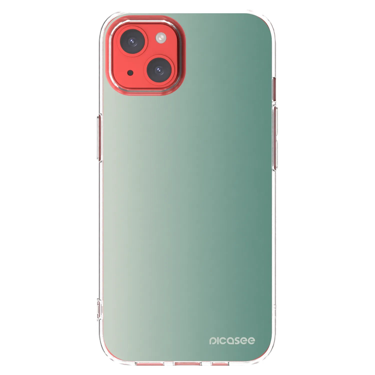 Picasee silikonowe przeźroczyste etui na Apple iPhone 13 - Misty Sage