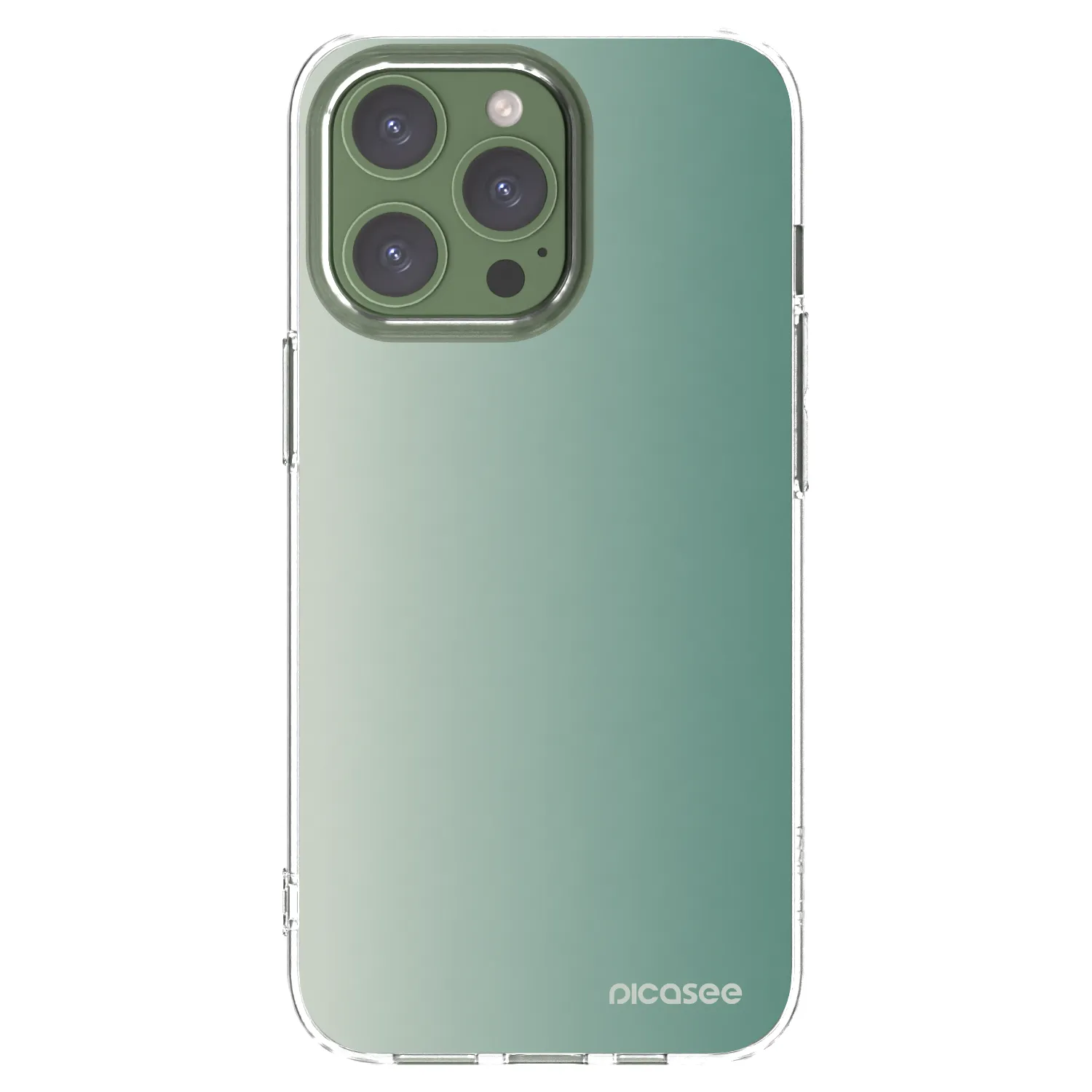 Picasee silikonowe przeźroczyste etui na Apple iPhone 13 Pro - Misty Sage