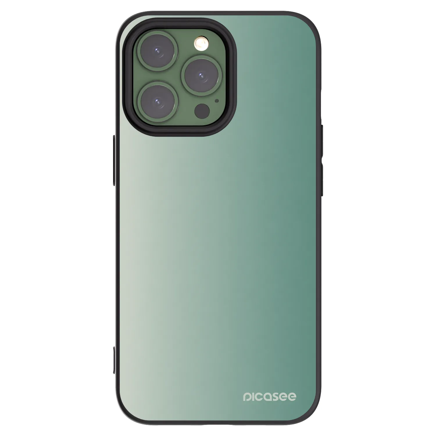 Picasee silikonowe czarne etui na Apple iPhone 13 Pro - Misty Sage