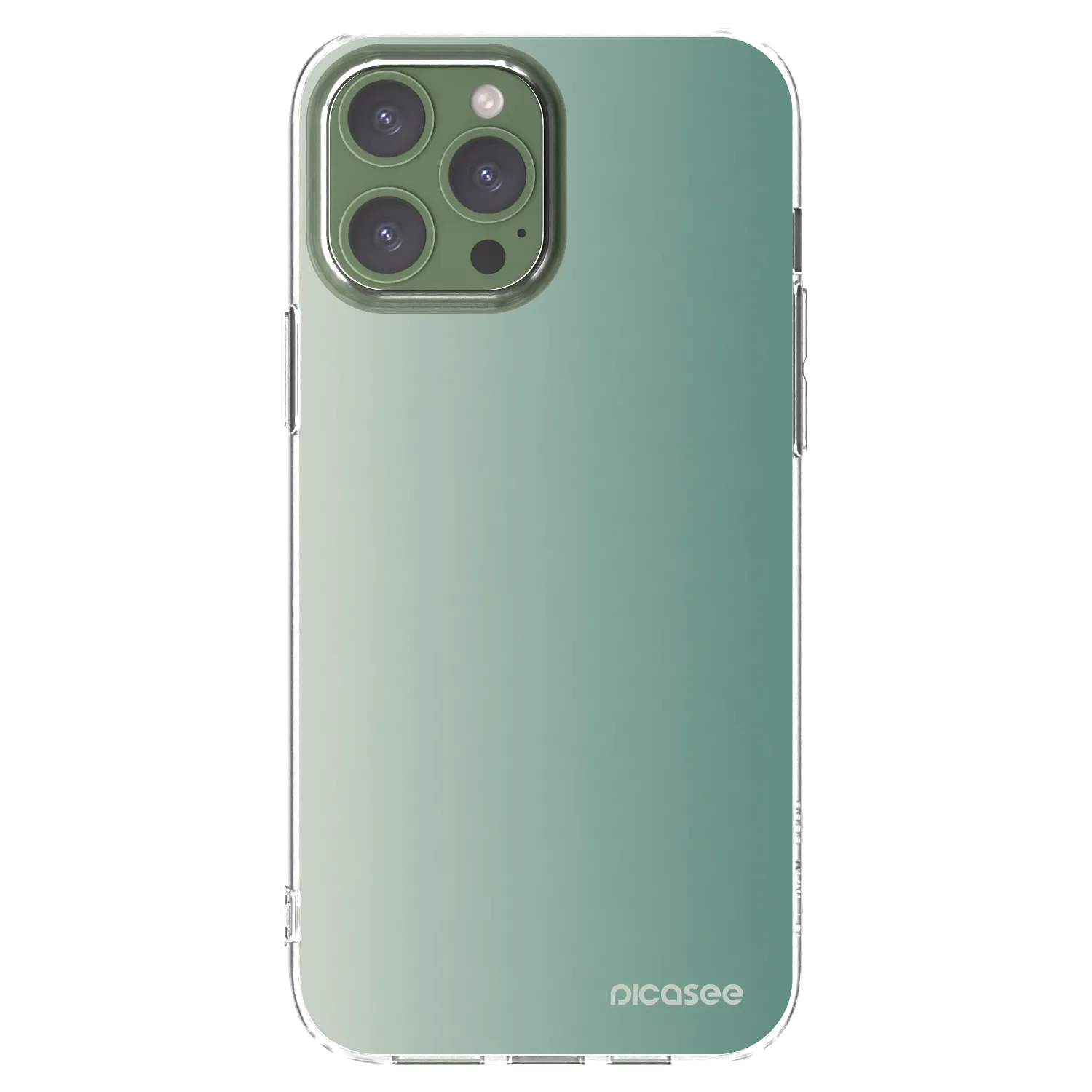 Picasee silikonowe przeźroczyste etui na Apple iPhone 13 Pro Max - Misty Sage