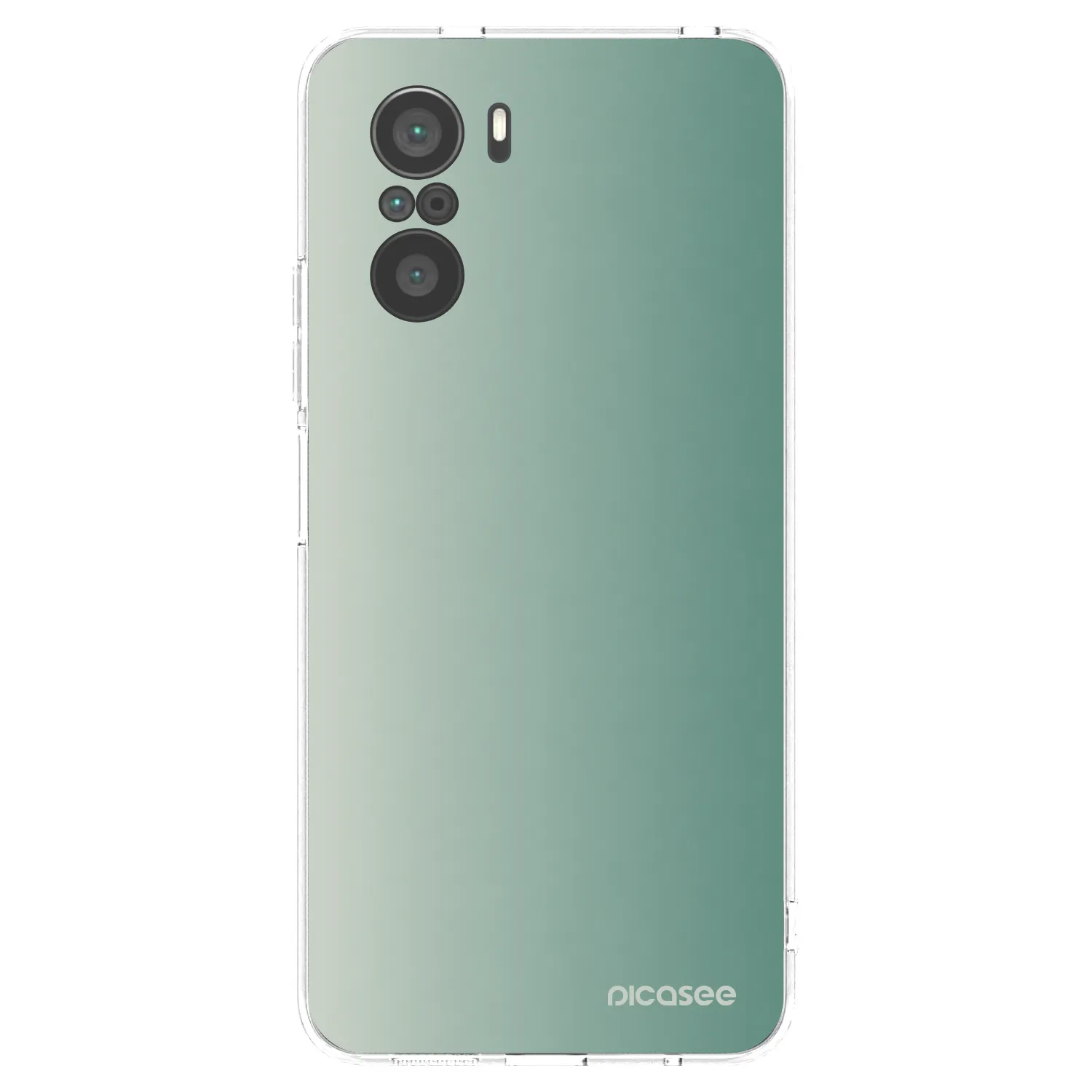 Picasee silikonowe przeźroczyste etui na Xiaomi Poco F3 - Misty Sage
