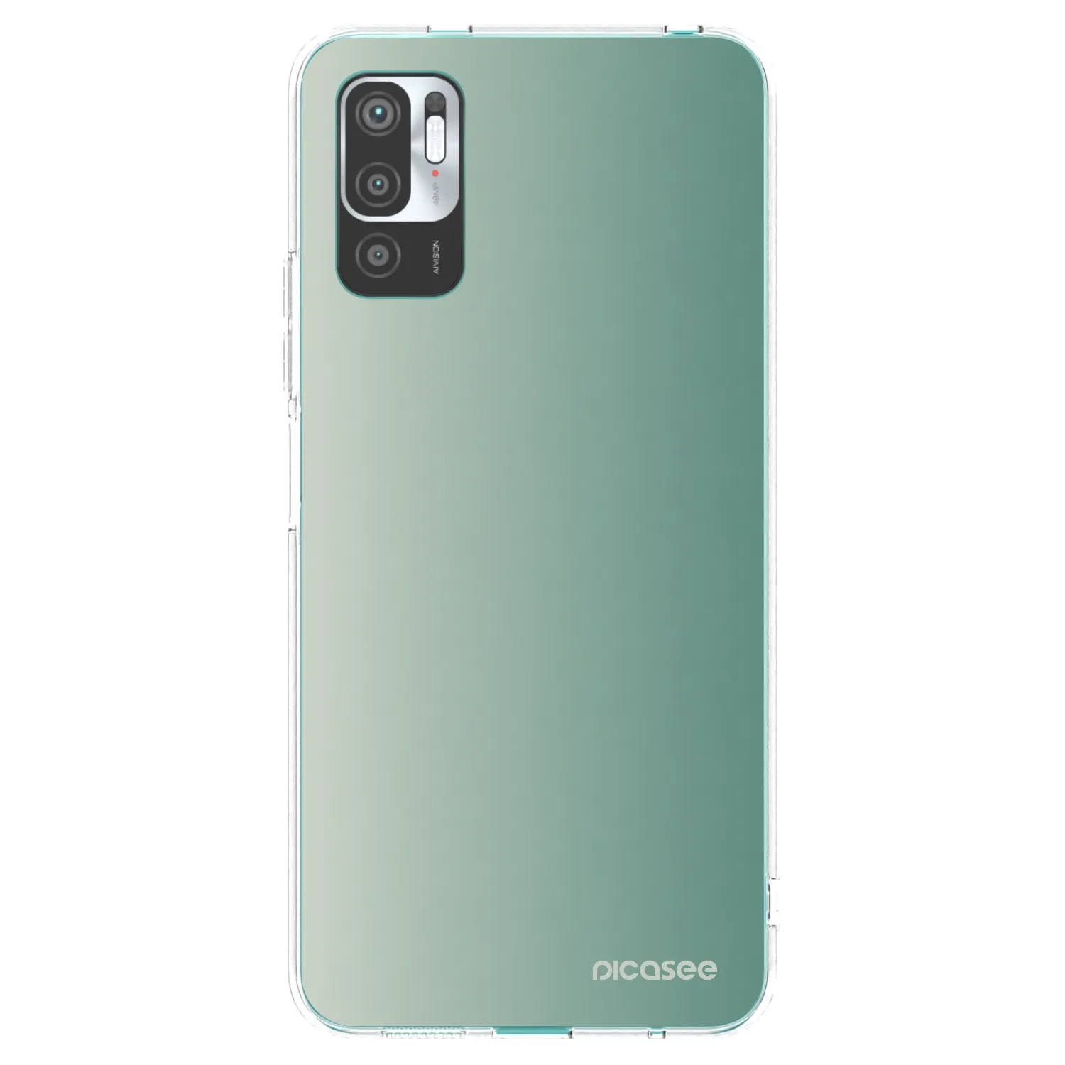 Picasee silikonowe przeźroczyste etui na Xiaomi Redmi Note 10 5G - Misty Sage