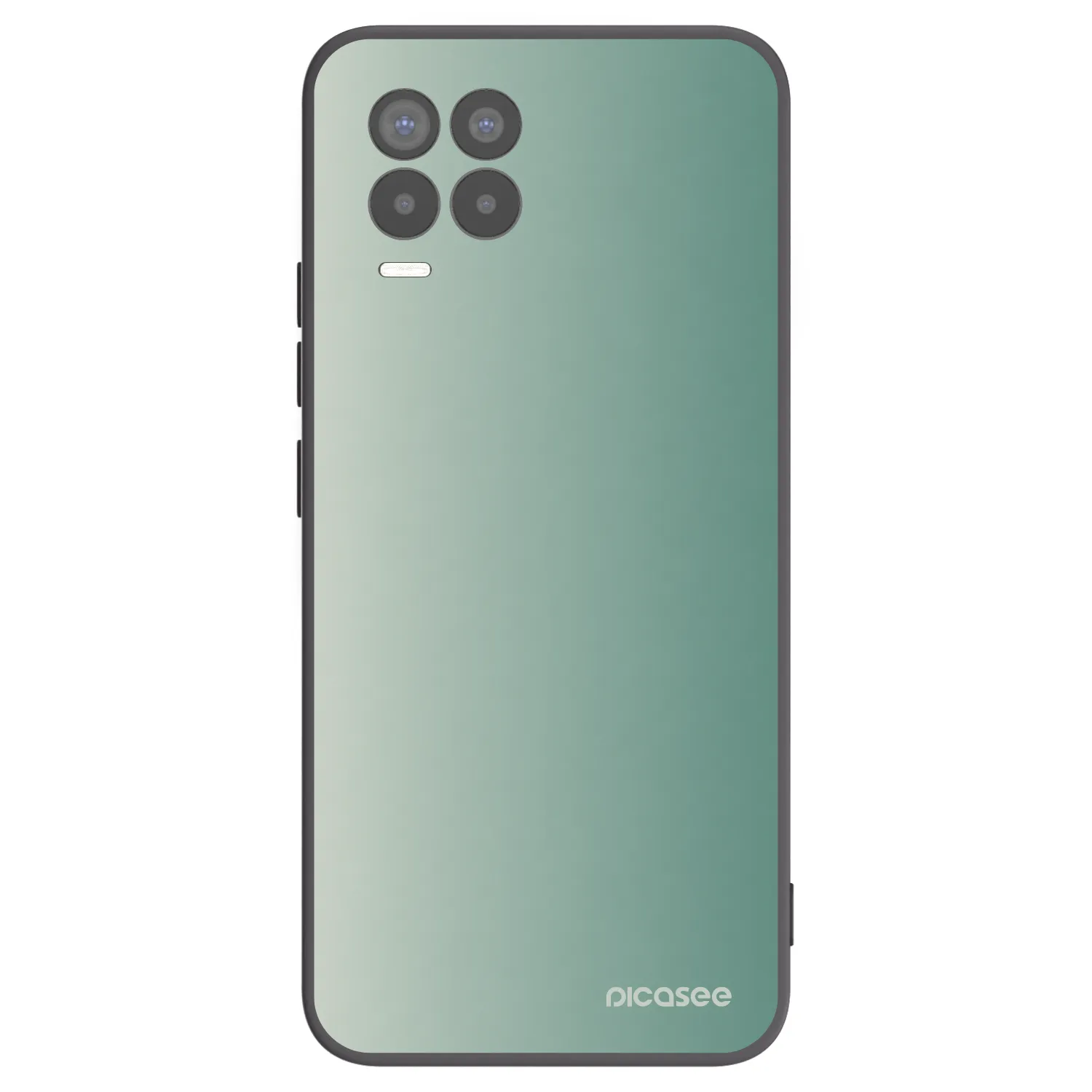 Picasee silikonowe czarne etui na Realme 8 4G - Misty Sage