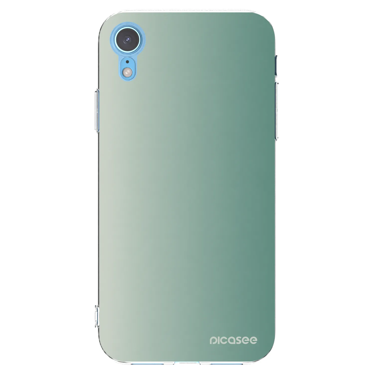 Picasee silikonowe przeźroczyste etui na Apple iPhone XR - Misty Sage