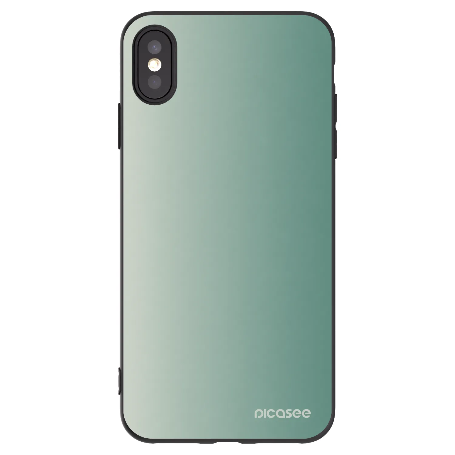 Picasee silikonowe czarne etui na Apple iPhone XS Max - Misty Sage