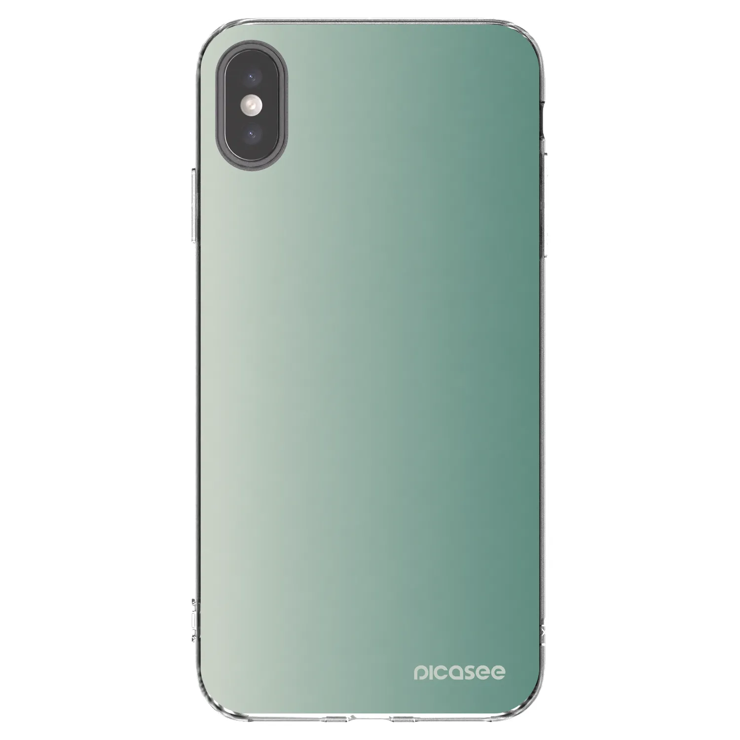 Picasee silikonowe przeźroczyste etui na Apple iPhone XS Max - Misty Sage