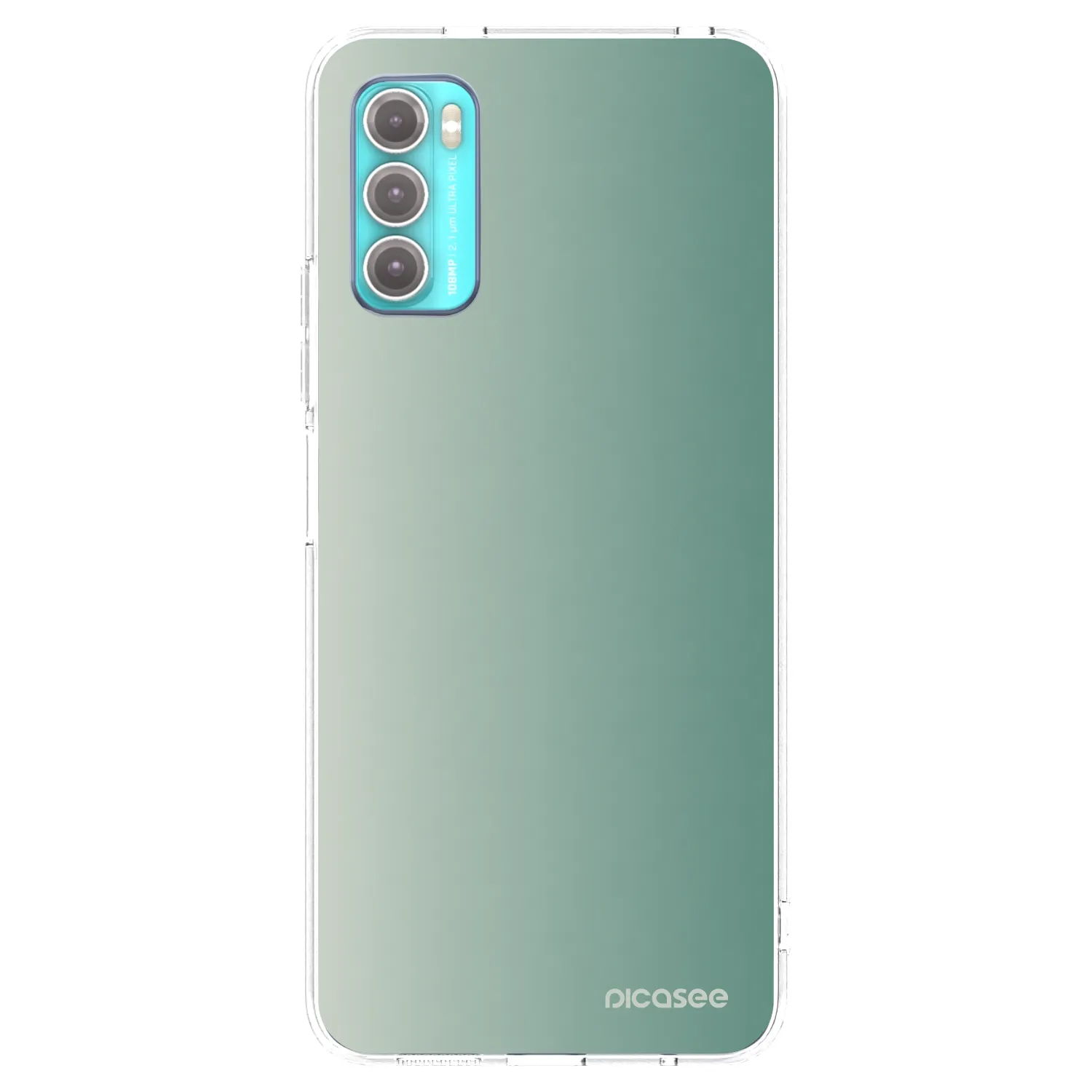 Picasee silikonowe przeźroczyste etui na Motorola Moto G60 - Misty Sage