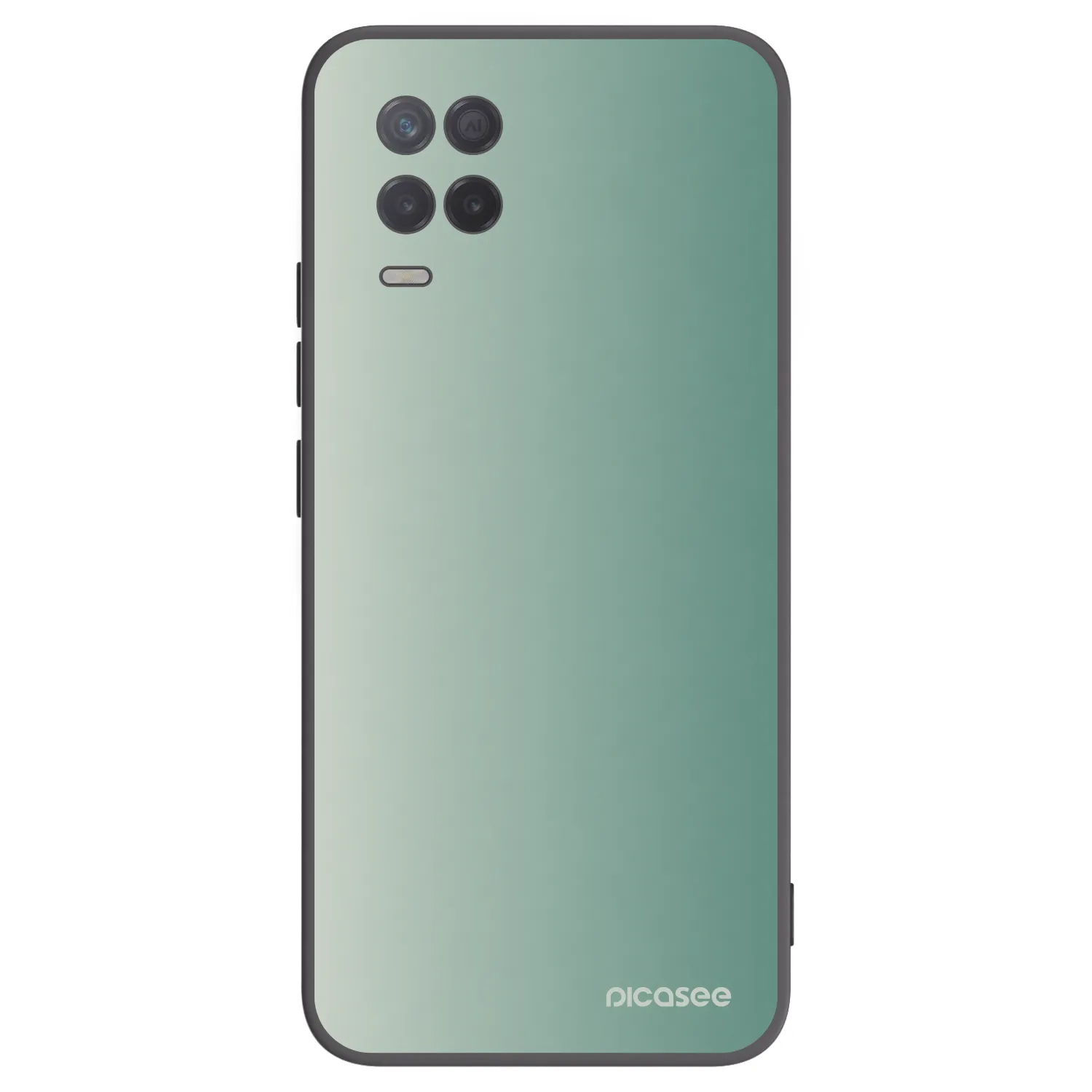 Picasee silikonowe czarne etui na Realme 8 5G - Misty Sage