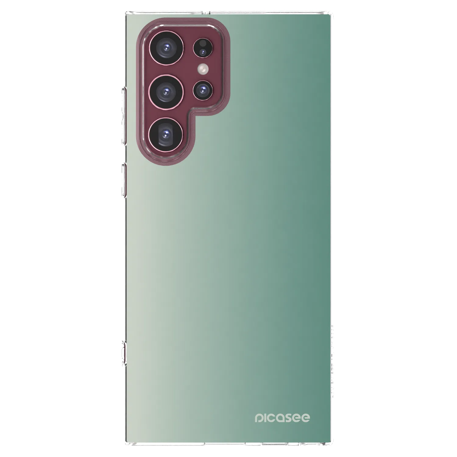 Picasee silikonowe przeźroczyste etui na Samsung Galaxy S22 Ultra 5G - Misty Sage