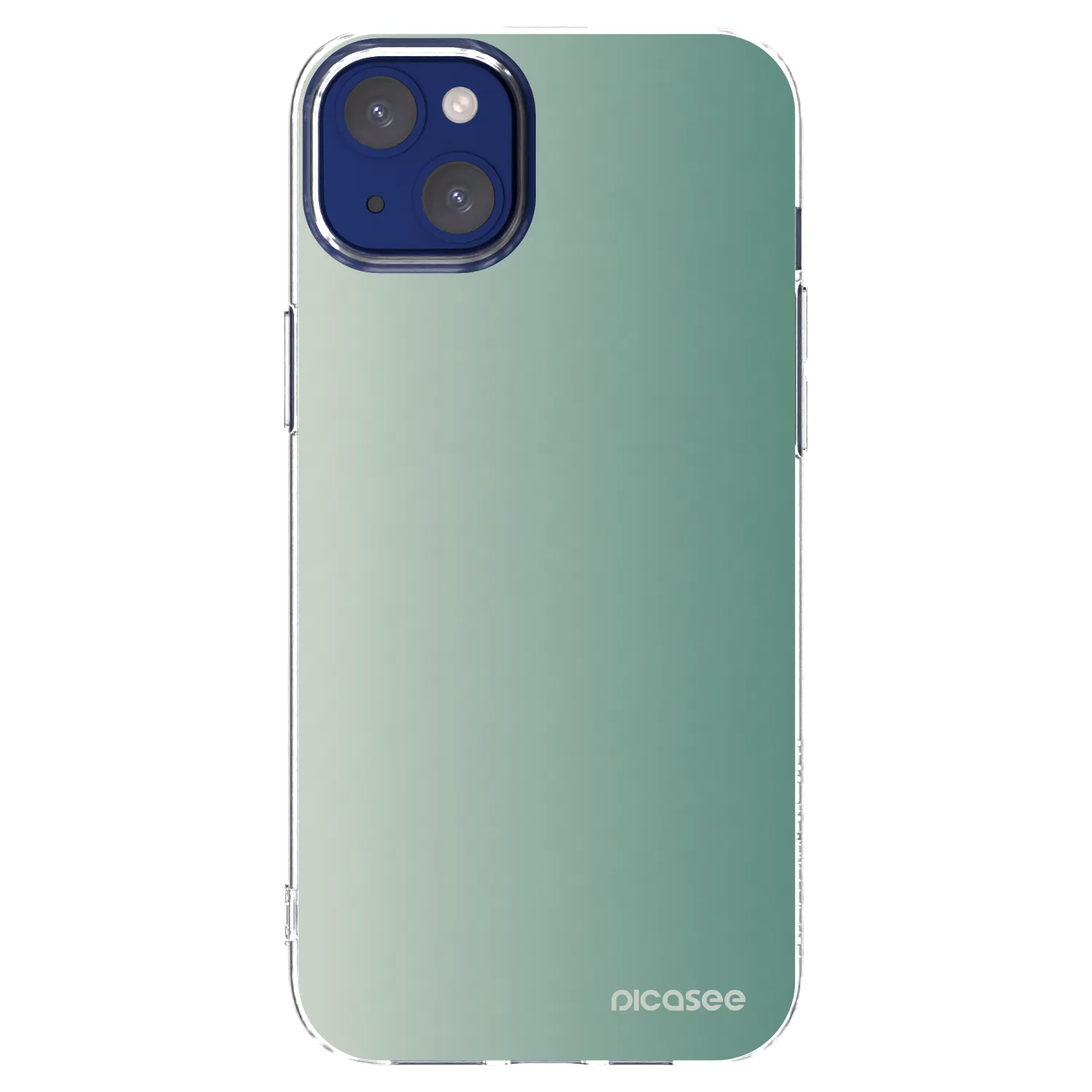 Picasee silikonowe przeźroczyste etui na Apple iPhone 14 Plus - Misty Sage