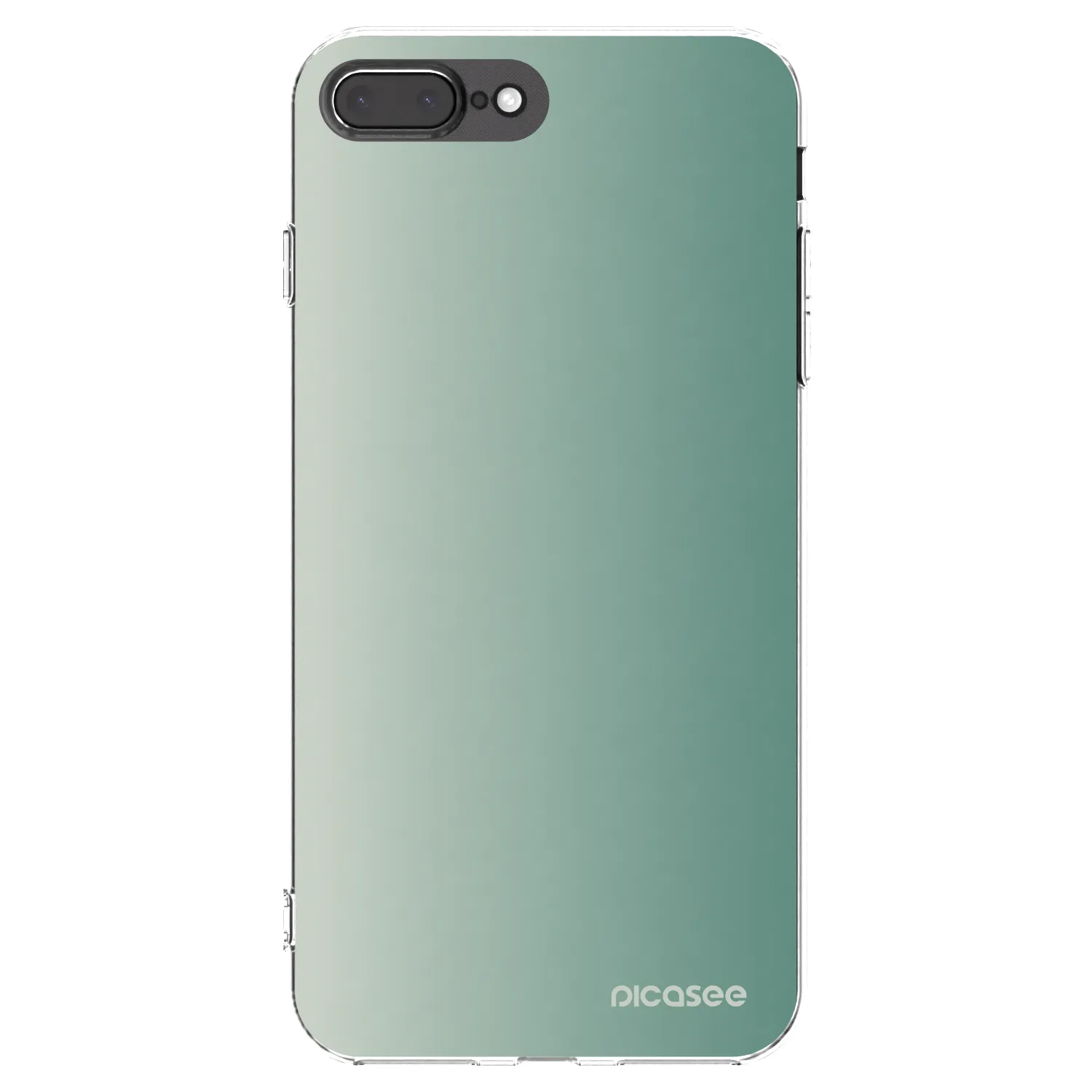 Picasee silikonowe przeźroczyste etui na Apple iPhone 8 Plus - Misty Sage