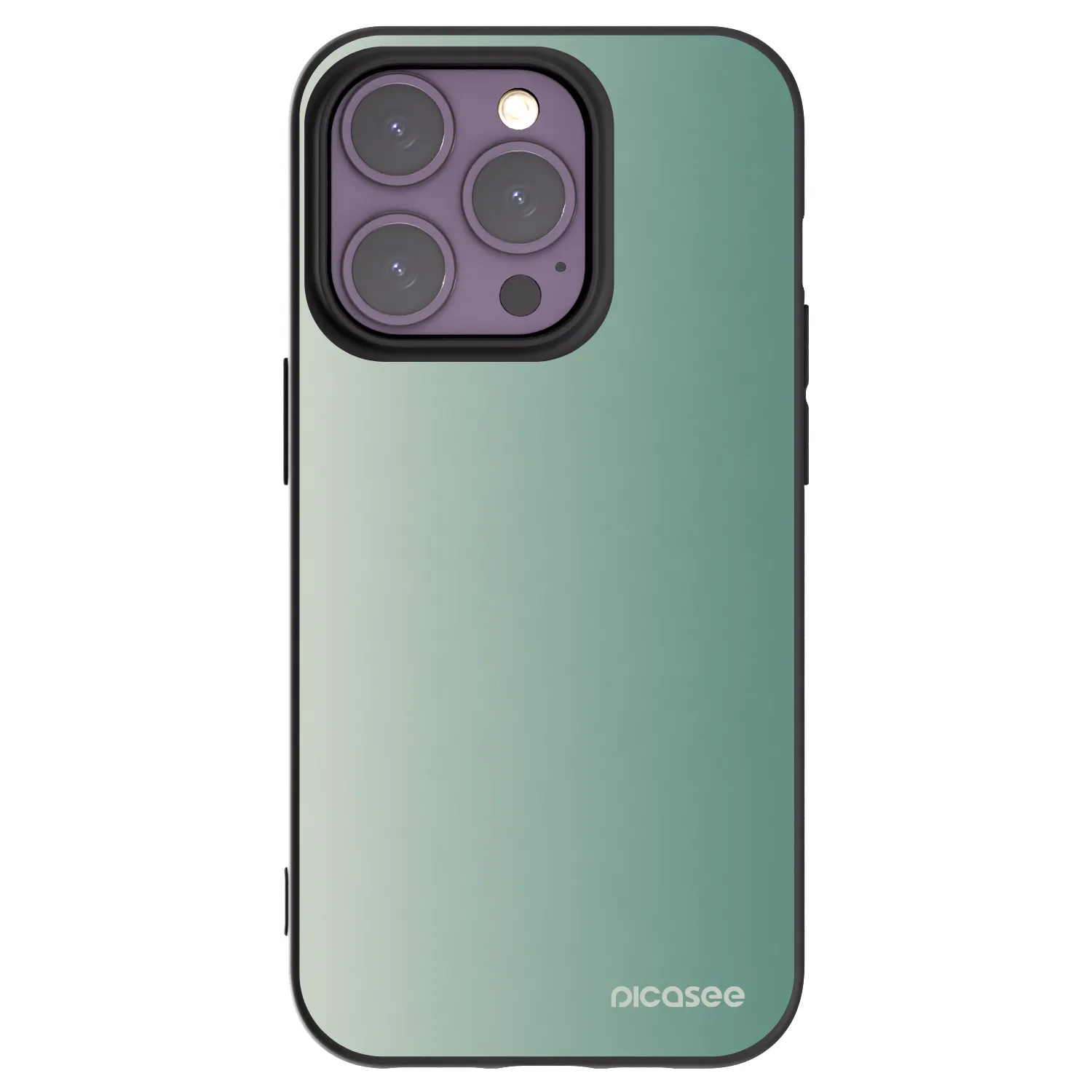 Picasee silikonowe czarne etui na Apple iPhone 14 Pro - Misty Sage