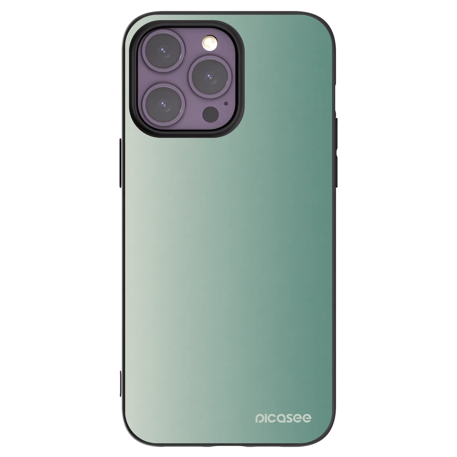 Picasee silikonowe czarne etui na Apple iPhone 14 Pro Max - Misty Sage