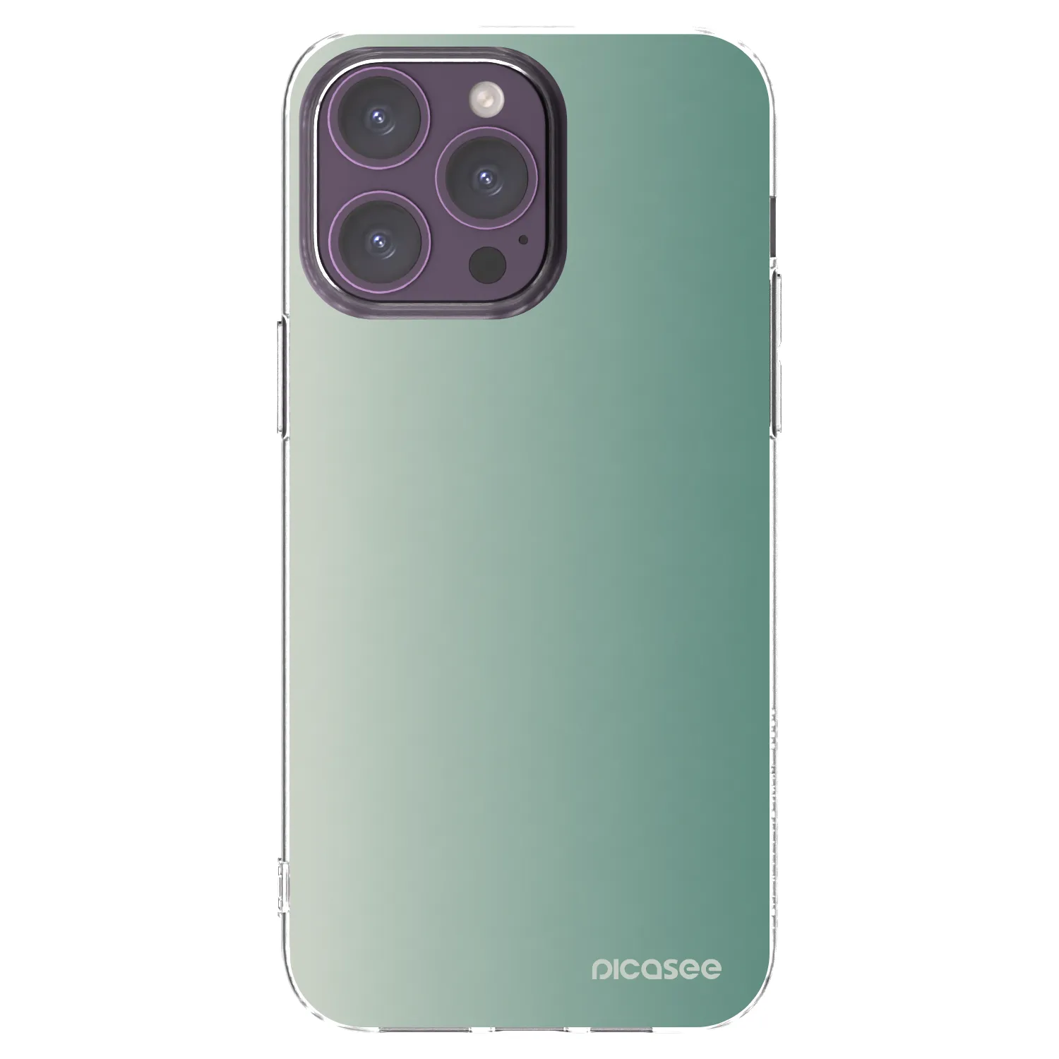 Picasee silikonowe przeźroczyste etui na Apple iPhone 14 Pro Max - Misty Sage