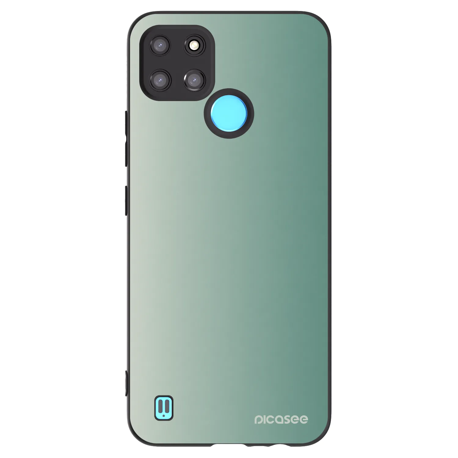 Picasee silikonowe czarne etui na Realme C21Y - Misty Sage