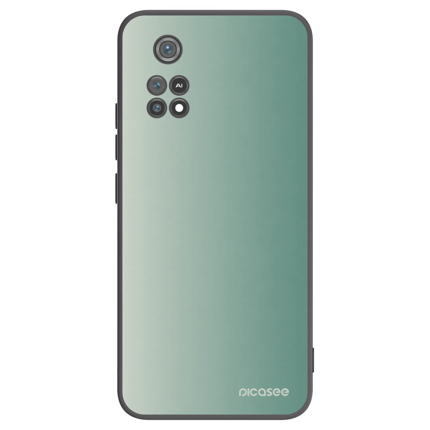 Picasee silikonowe czarne etui na Xiaomi Poco M4 Pro - Misty Sage