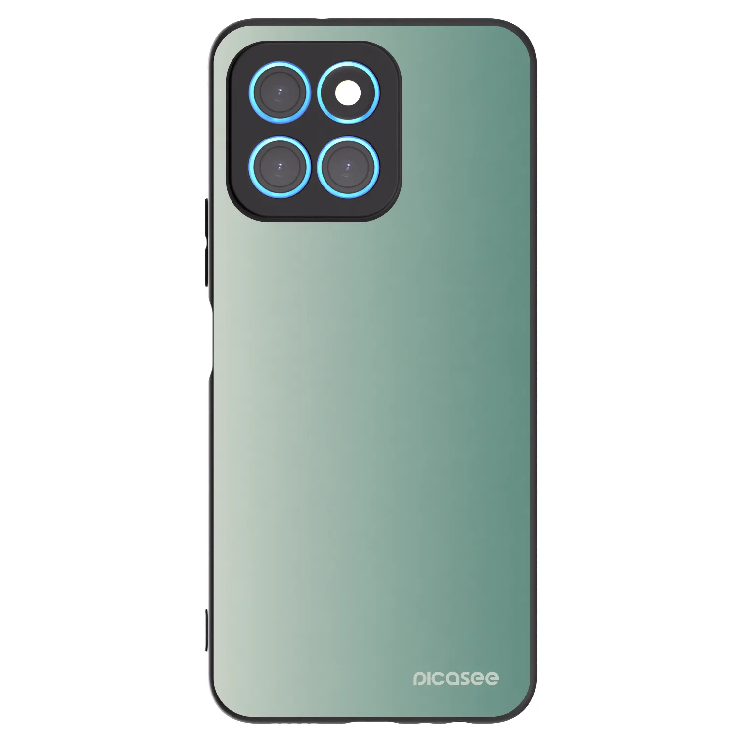 Picasee silikonowe czarne etui na Honor X6 - Misty Sage