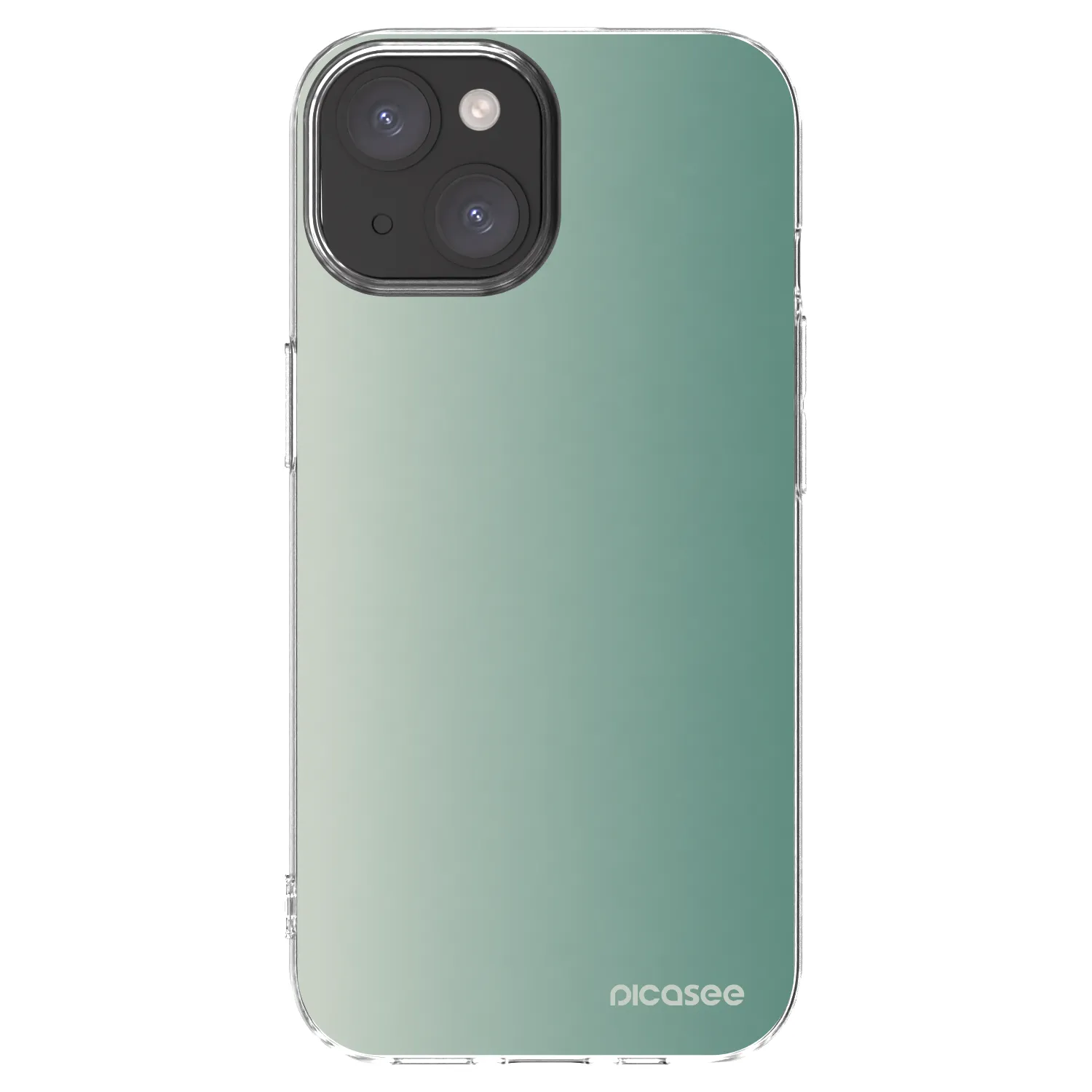 Picasee silikonowe przeźroczyste etui na Apple iPhone 15 - Misty Sage