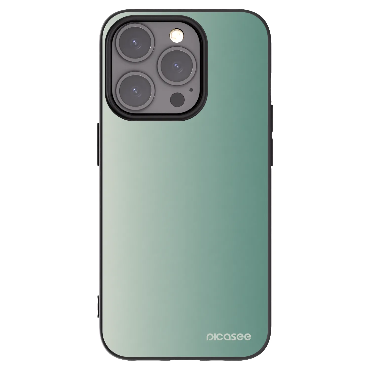 Picasee silikonowe czarne etui na Apple iPhone 15 Pro - Misty Sage