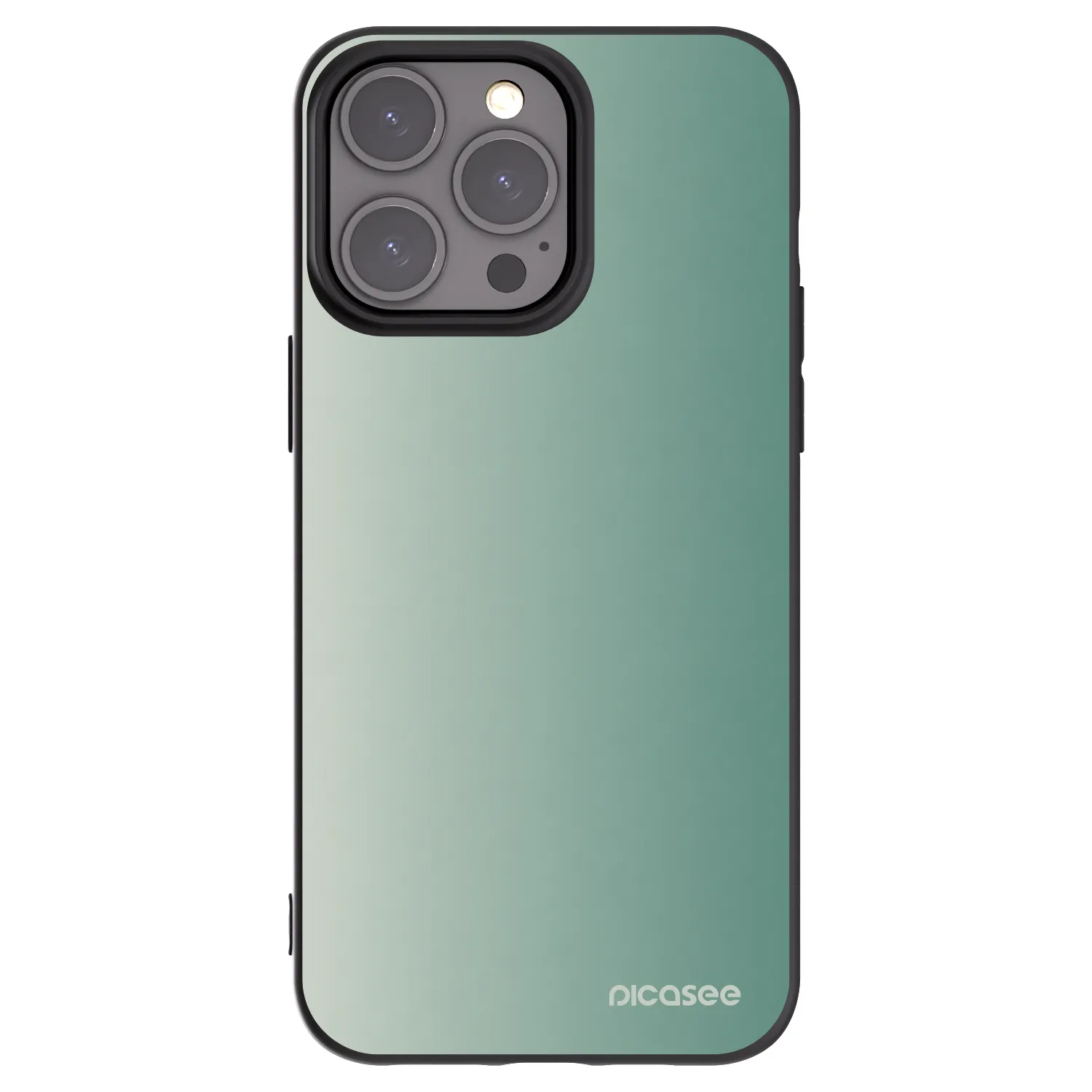 Picasee silikonowe czarne etui na Apple iPhone 15 Pro Max - Misty Sage