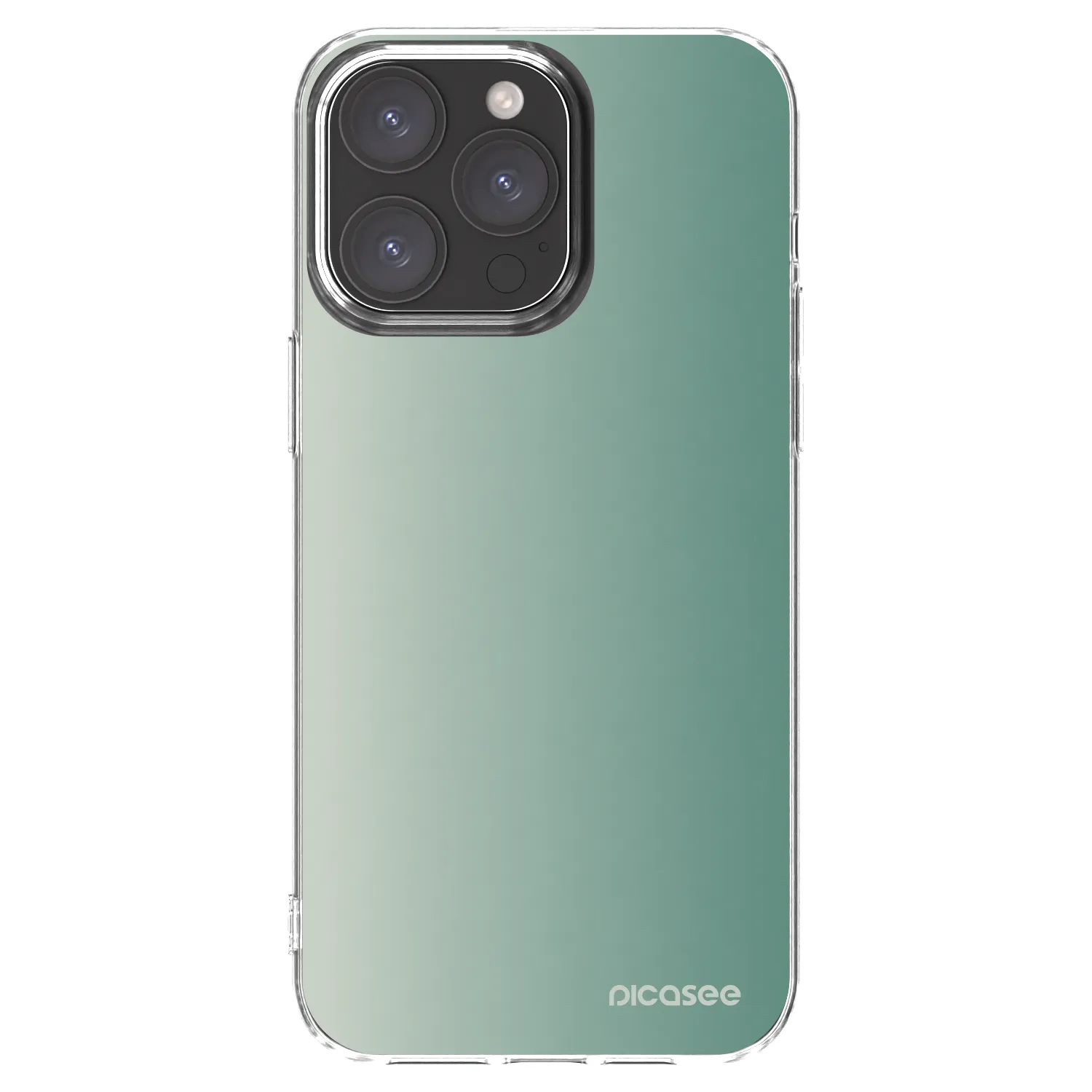 Picasee silikonowe przeźroczyste etui na Apple iPhone 15 Pro Max - Misty Sage