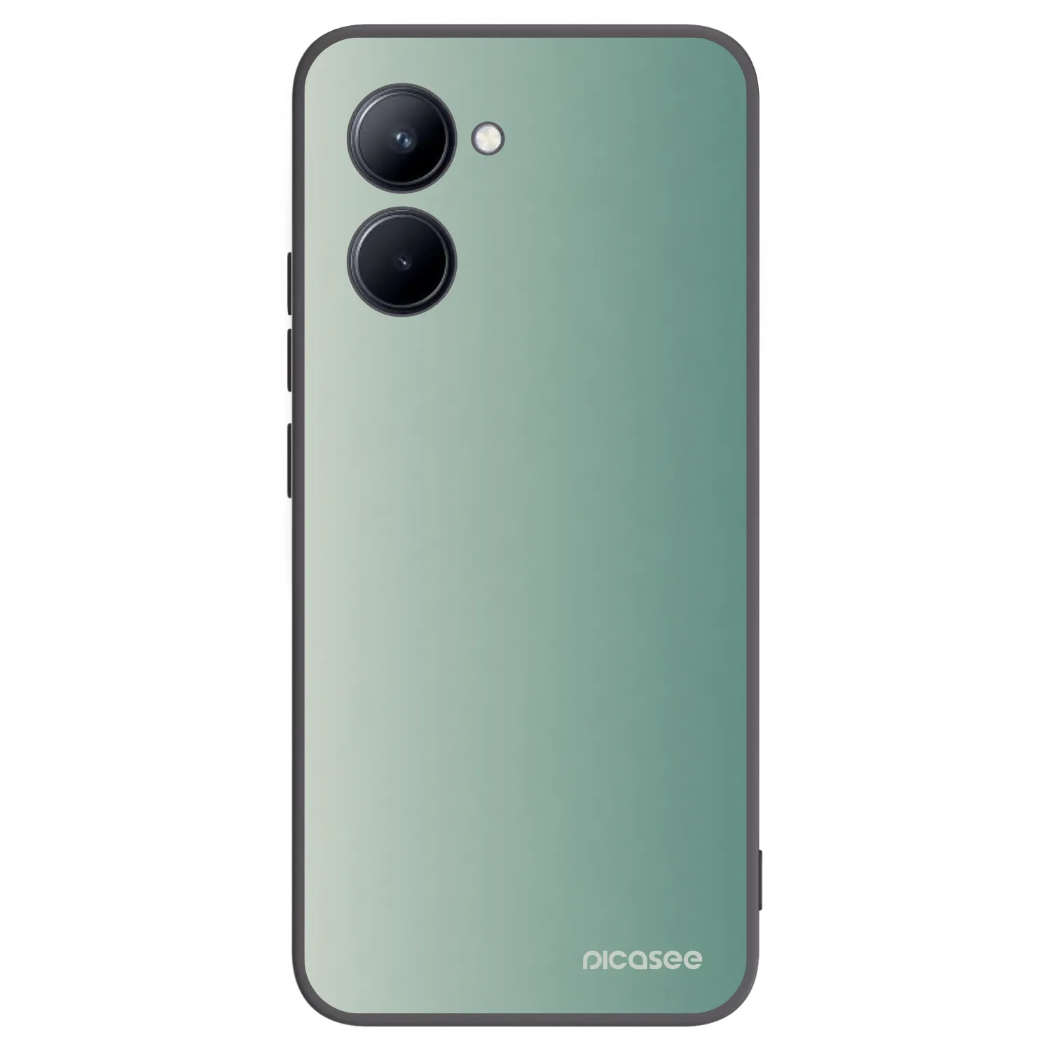 Picasee silikonowe czarne etui na Realme C33 (2023) - Misty Sage