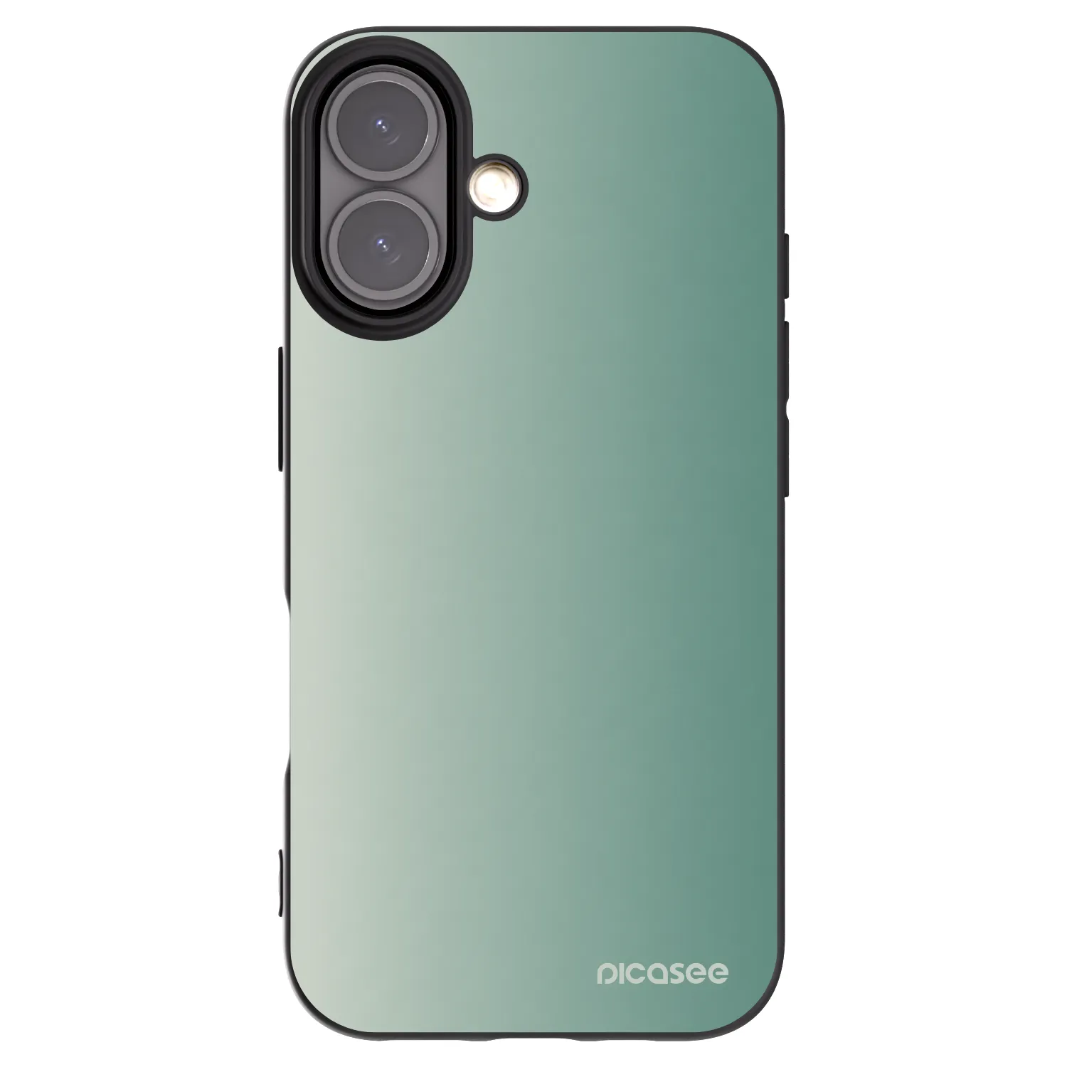 Picasee silikonowe czarne etui na Apple iPhone 16 - Misty Sage