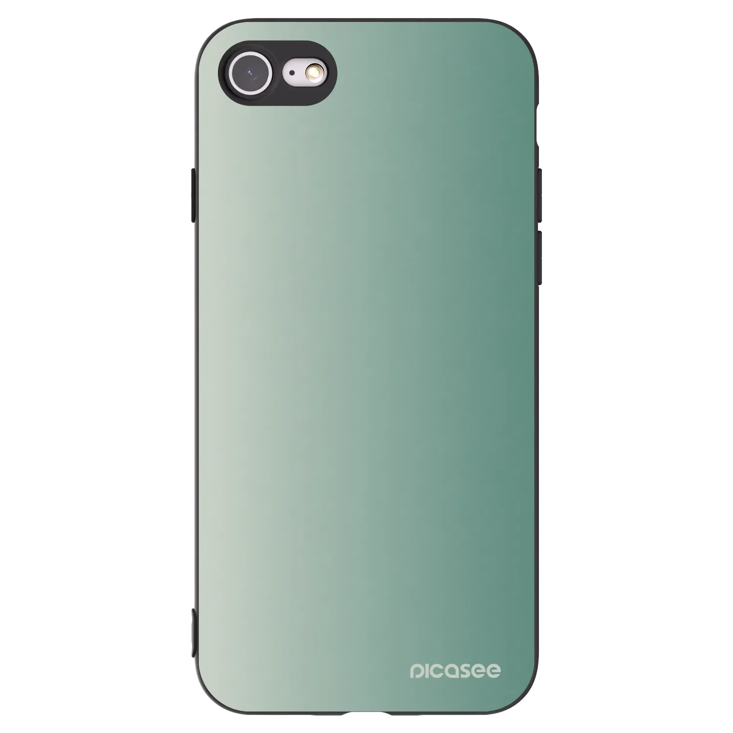 Picasee silikonowe czarne etui na Apple iPhone 8 - Misty Sage
