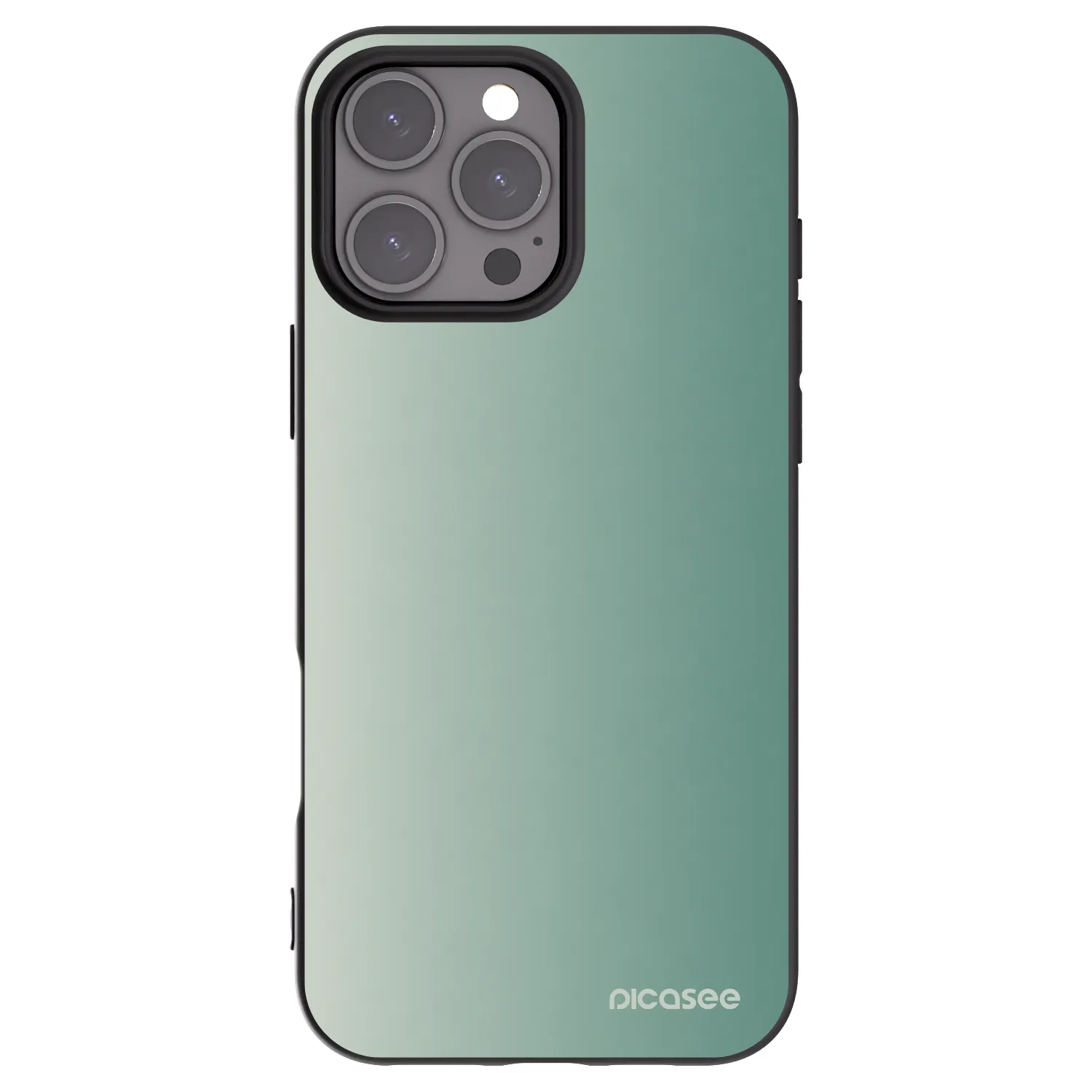 Picasee silikonowe czarne etui na Apple iPhone 16 Pro Max - Misty Sage