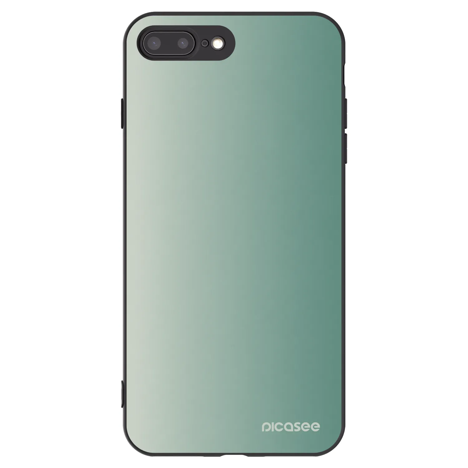 Picasee silikonowe czarne etui na Apple iPhone 8 Plus - Misty Sage