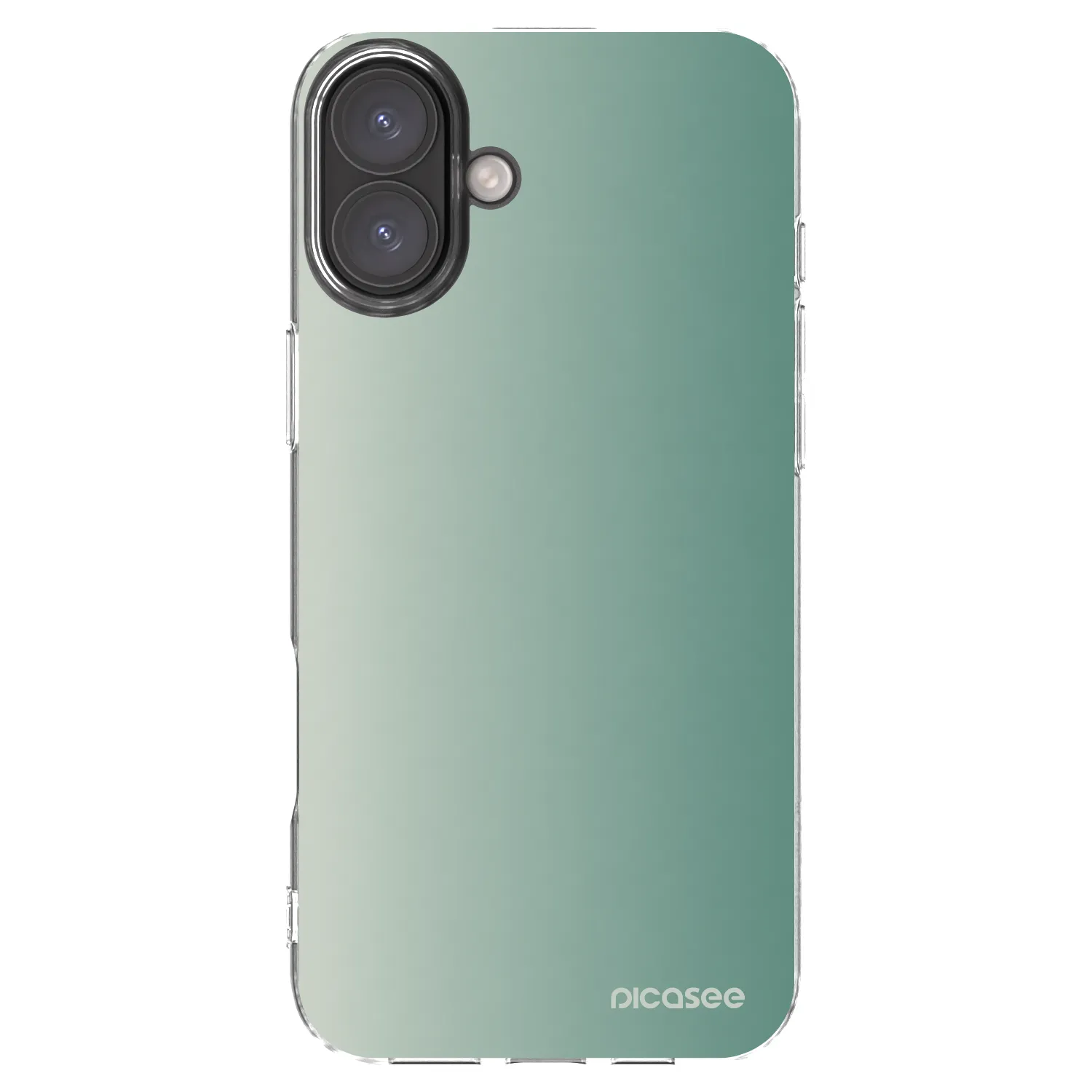 Picasee silikonowe przeźroczyste etui na Apple iPhone 16 Plus - Misty Sage