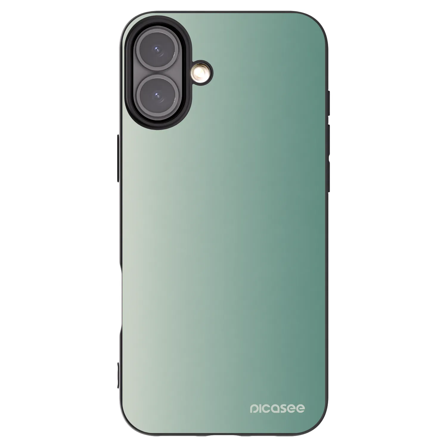 Picasee silikonowe czarne etui na Apple iPhone 16 Plus - Misty Sage